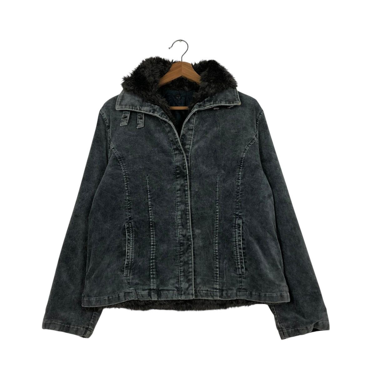 Japanese Brand × Vintage 🔥VINTAGE CROPPED BIKER JACKET DOUBLE COLLAR FUR ISSEY MIYAKE Size US S / EU 44-46 / 1 - 3 Thumbnail