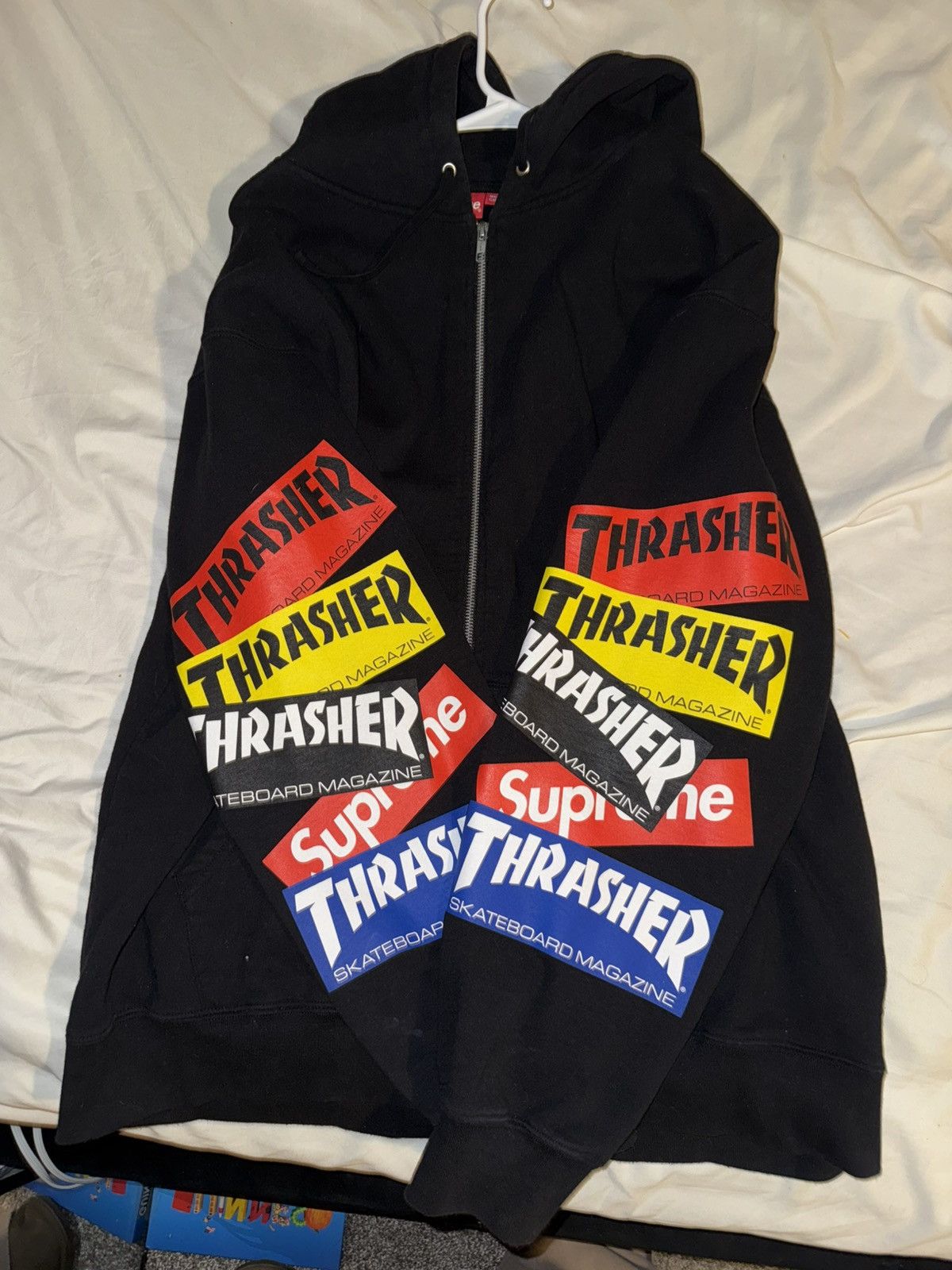 Supreme × Thrasher SUPREME THRASHER CROSS ZIP UP HOODIE | Grailed