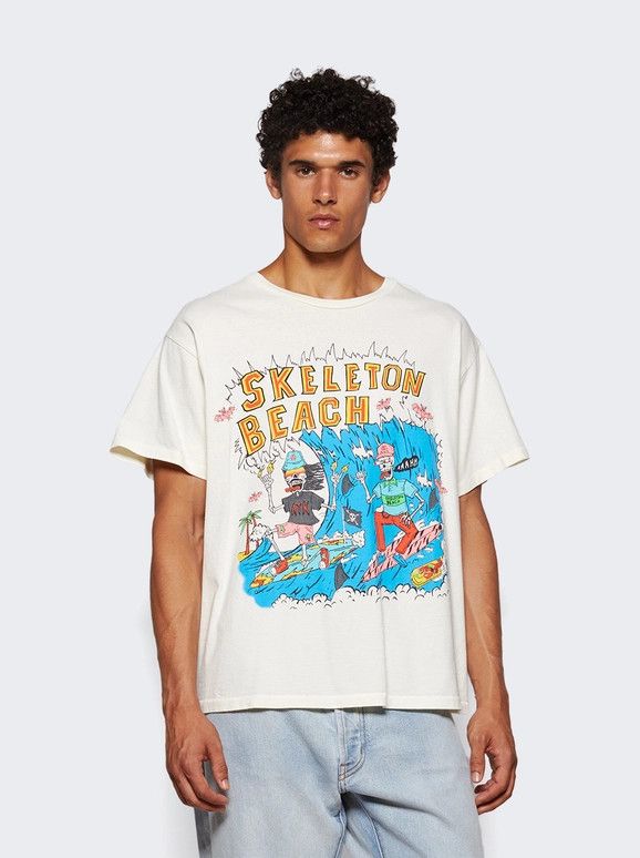 Gallery Dept. o1mle0226 Skeleton Beach Surf T-Shirt in White Size US L / EU 52-54 / 3 - 2 Thumbnail