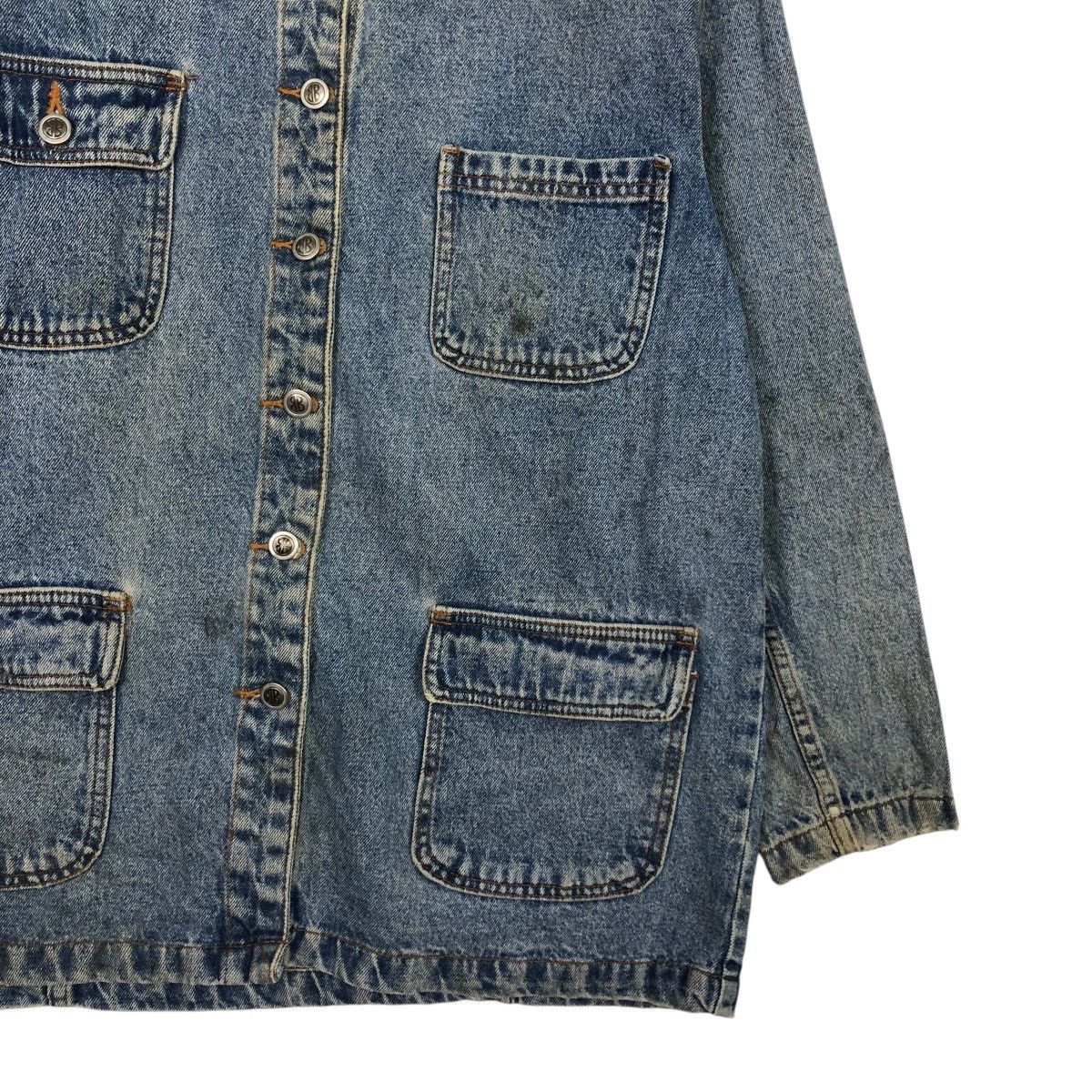 Japanese Brand 🔥VINTAGE CHORE DENIM WORK JACKET BILLBLASS ISSEY MIYAKE Size US M / EU 48-50 / 2 - 7 Thumbnail