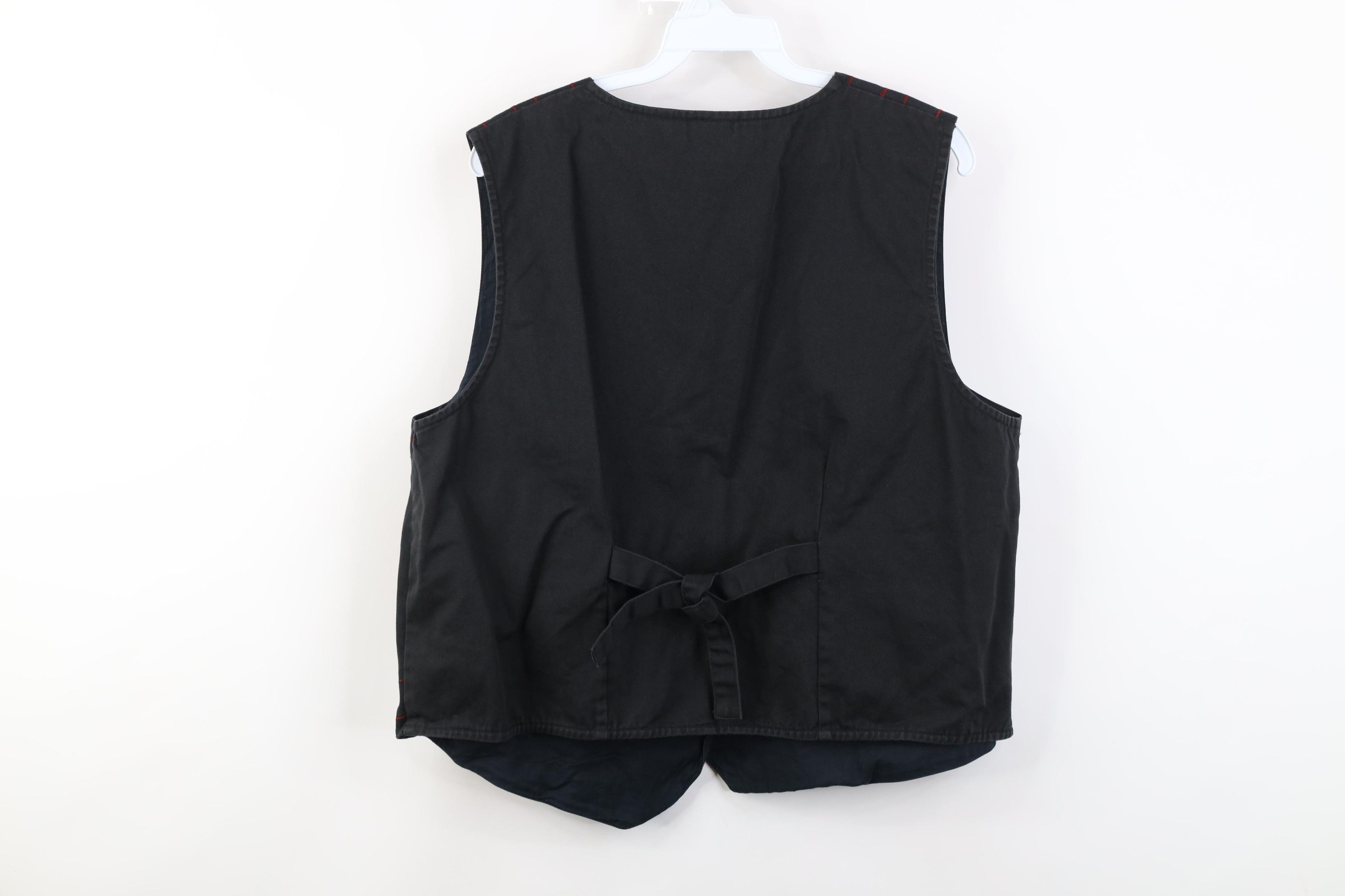 Vintage Vintage 90s Streetwear Flower Tie Back Vest Jacket Size US L / EU 52-54 / 3 - 10 Thumbnail