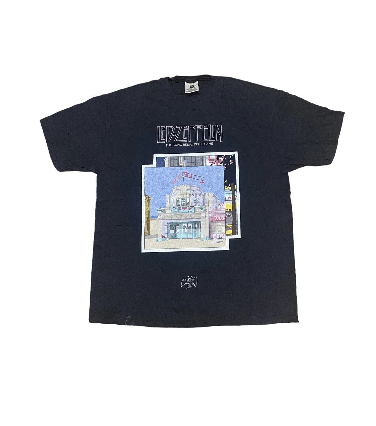 image of Band Tees x Rock Band 90's Vintage Led Zeppelin The Song Remains The Same Tshirt in Black (Size XL)