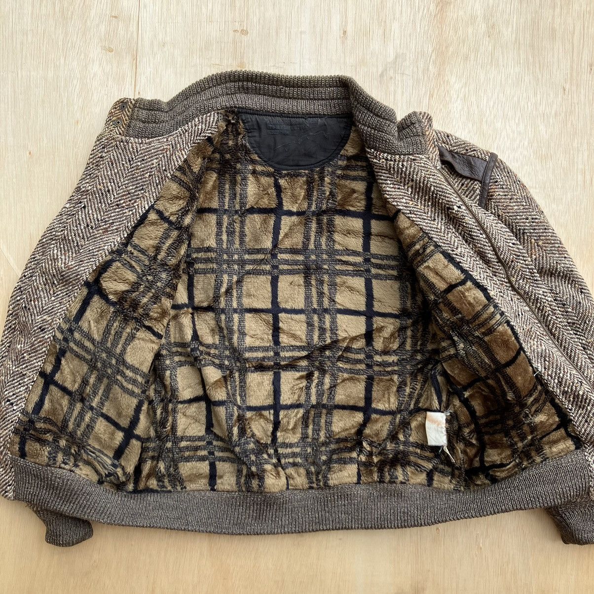 Bjorn Borg × Vintage BJORN BORG WOOL TARTAN BOMBER JACKET Size US M / EU 48-50 / 2 - 8 Thumbnail