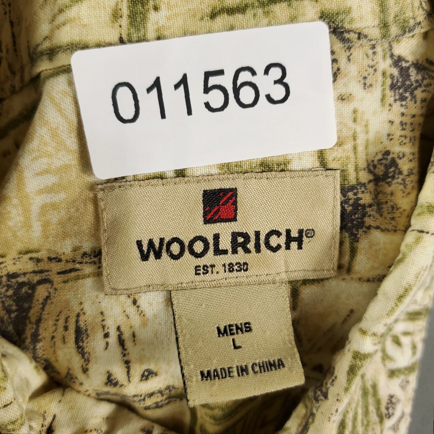 Vintage Woolrich Shirt Mens Short Sleeve Button Up Beige Yellow Tropical Casual Large Size US L / EU 52-54 / 3 - 7 Thumbnail