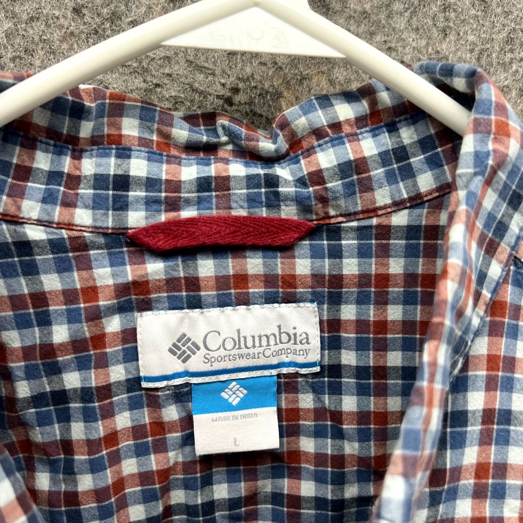 Vintage VINTAGE Columbia Shirt Men Large Adult Red Blue Casual Button Down Dress Check Vintage Size US L / EU 52-54 / 3 - 3 Thumbnail