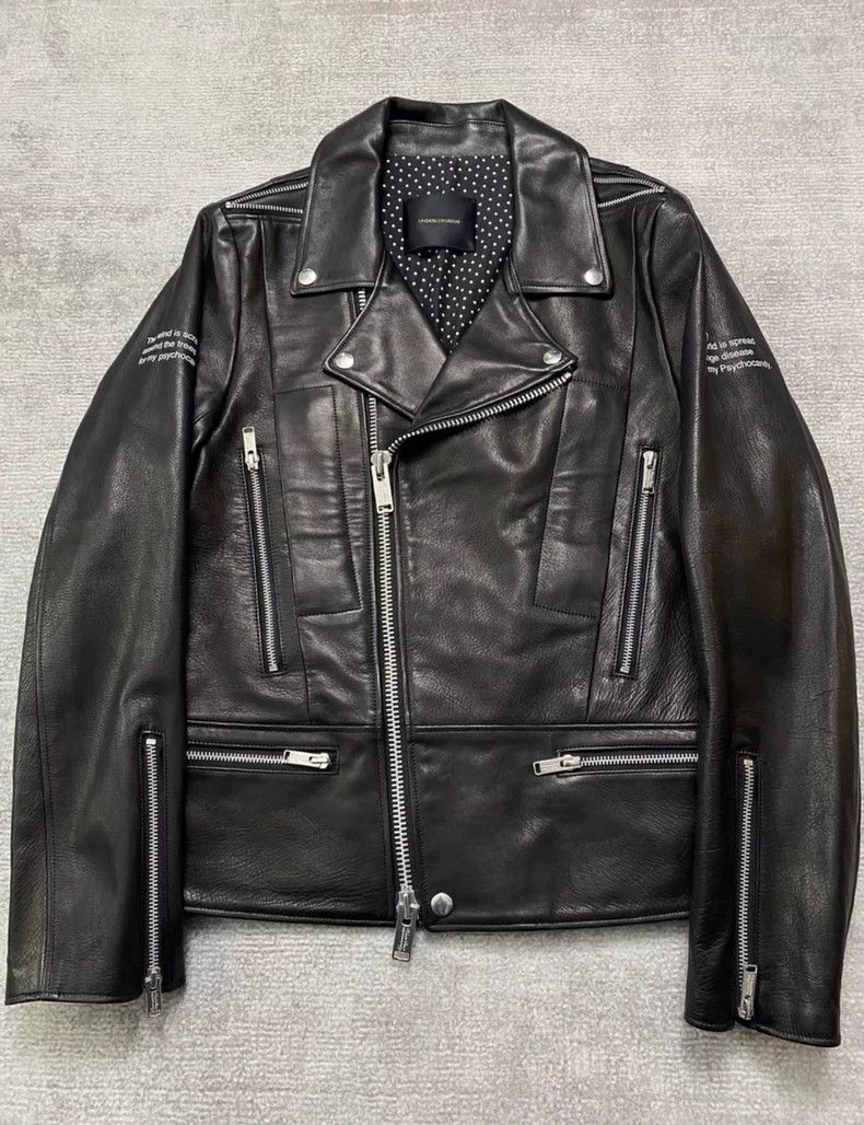 UNDERCOVER 14ss PsychoCandy slogan biker jacket 2506-Nextar