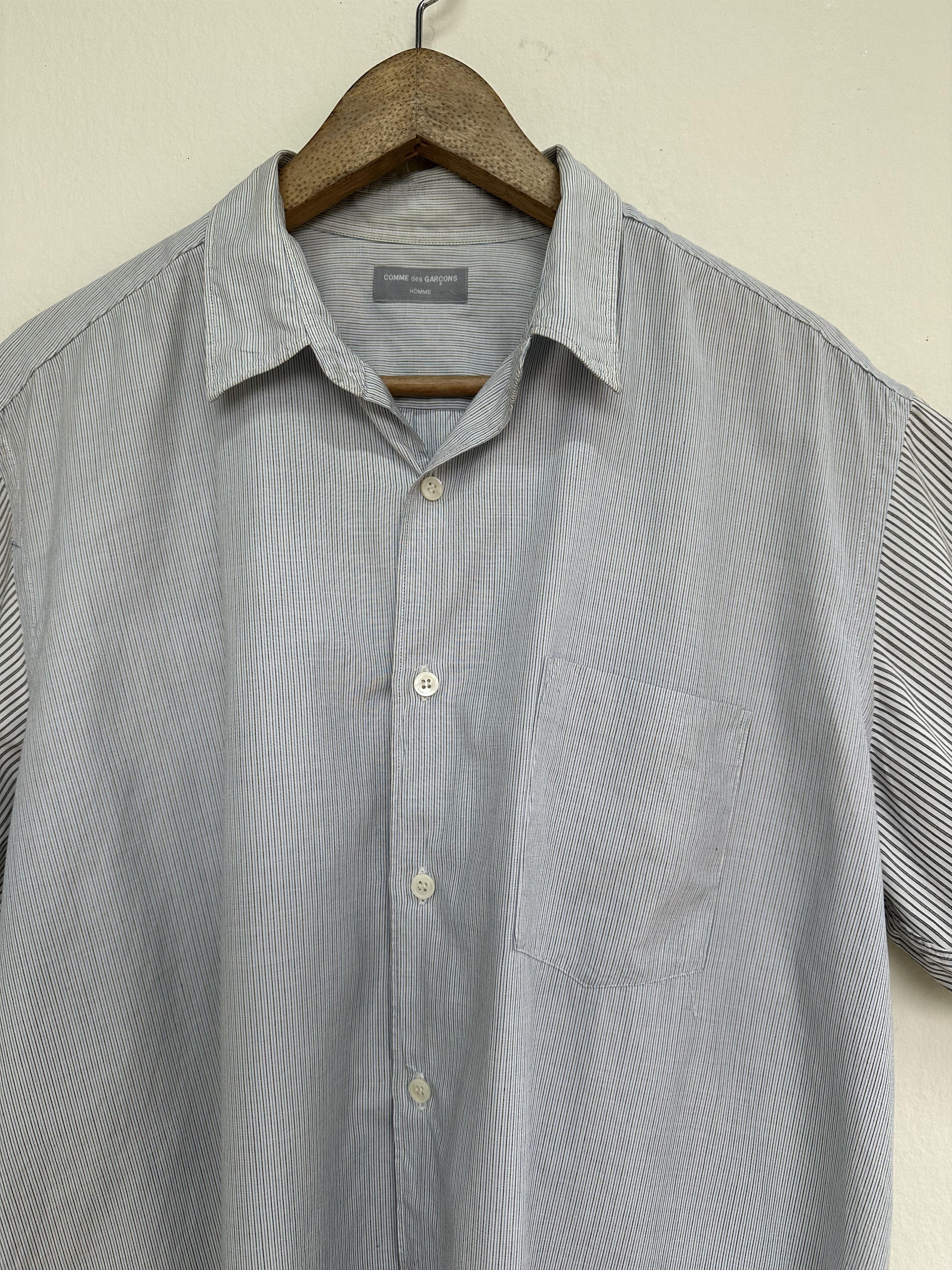 Comme des Garcons Homme Vintage 80s CDG Homme 2 Tone Stripe Shirt Button Up Size US M / EU 48-50 / 2 - 3 Thumbnail