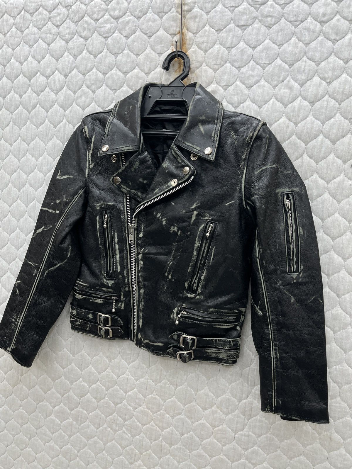 14th Addiction 🔥🔥🔥ARCHIVE HELL CAT PUNKS LEATHER JACKET Size XS / US 0-2 / IT 36-38 - 3 Thumbnail