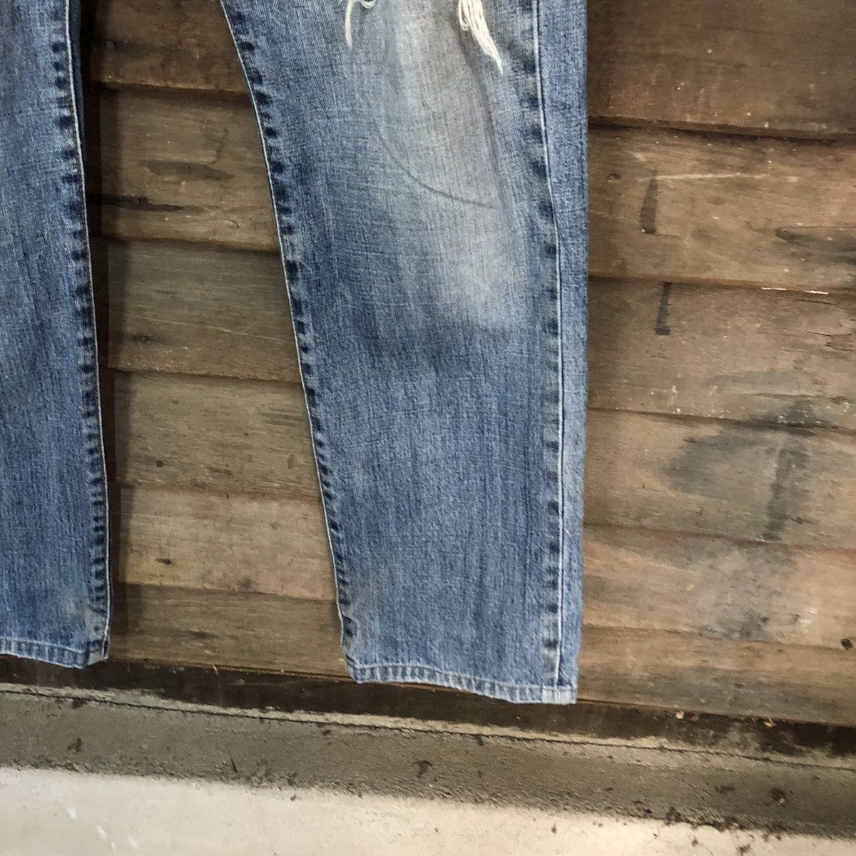 Japanese Brand Ring Denim vintage Blue Distressed ripped Denim Pants #7386 Size US 30 / EU 46 - 9 Thumbnail