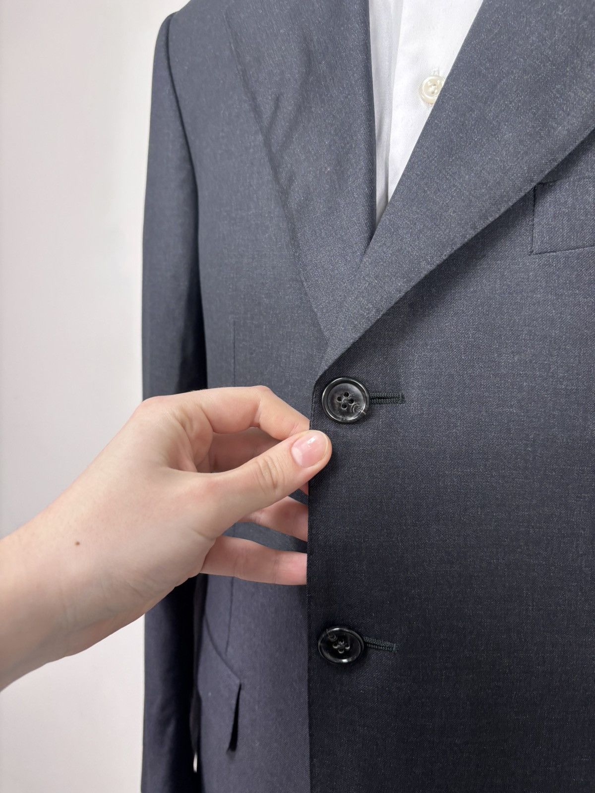 Corneliani Corneliani Linea Sartoria Men’s Grey Wool Blazer Jacket Size 48R - 7 Thumbnail