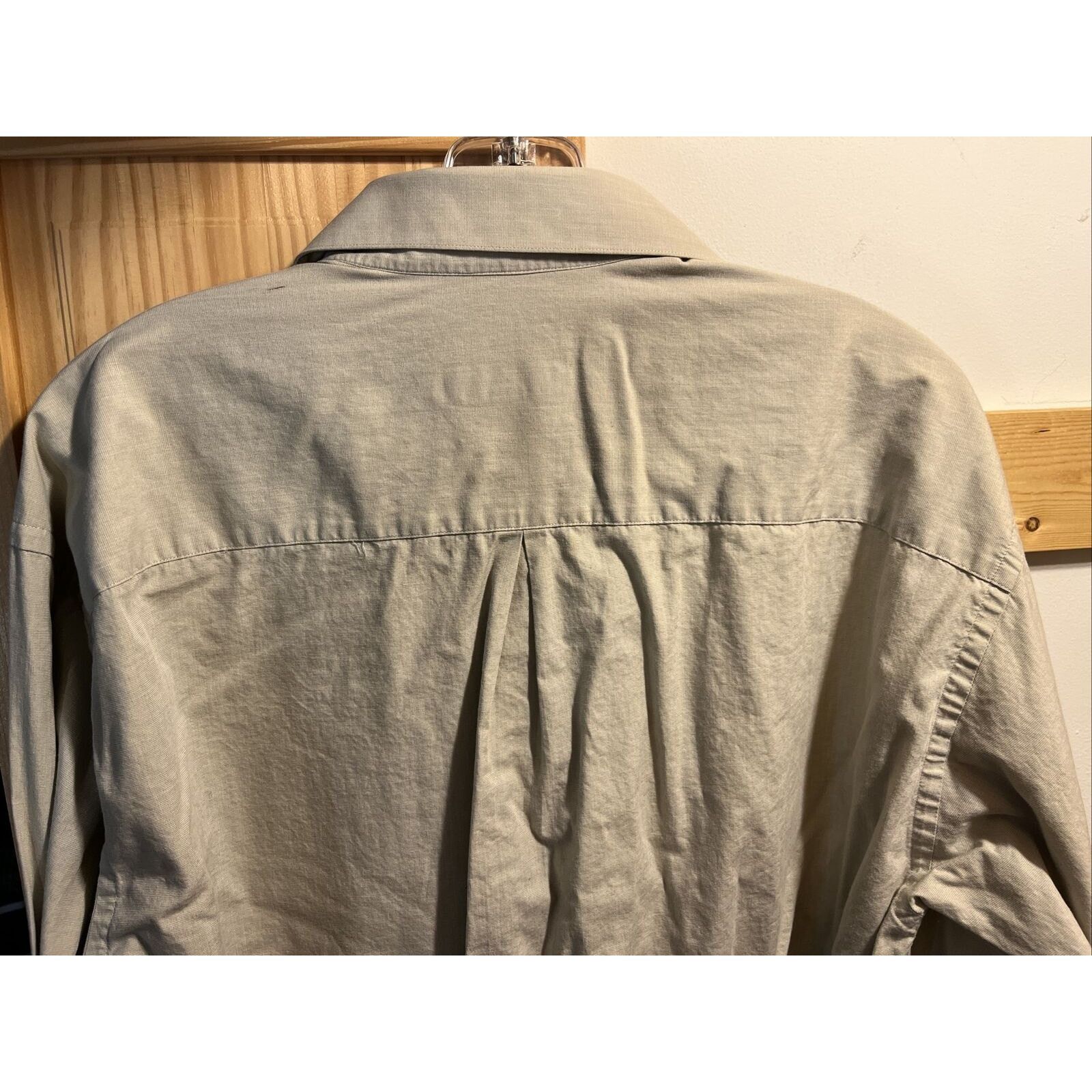 Pronto Uomo Pronto-Uomo Men’s 16.5 32/33 Beige LS Cotton Shirt EUC Size US XL / EU 56 / 4 - 11 Thumbnail