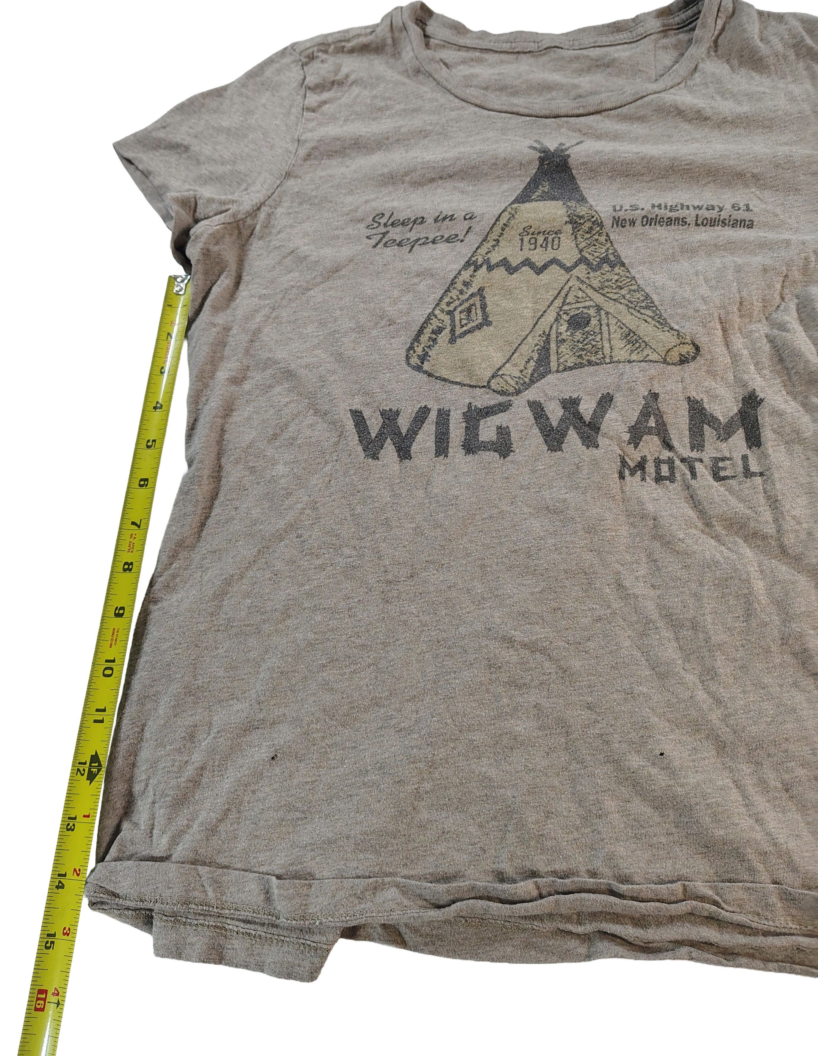 Other Women's Small Tan "Wigwam Motel" Graphic T-Shirt Size S / US 4 / IT 40 - 3 Thumbnail