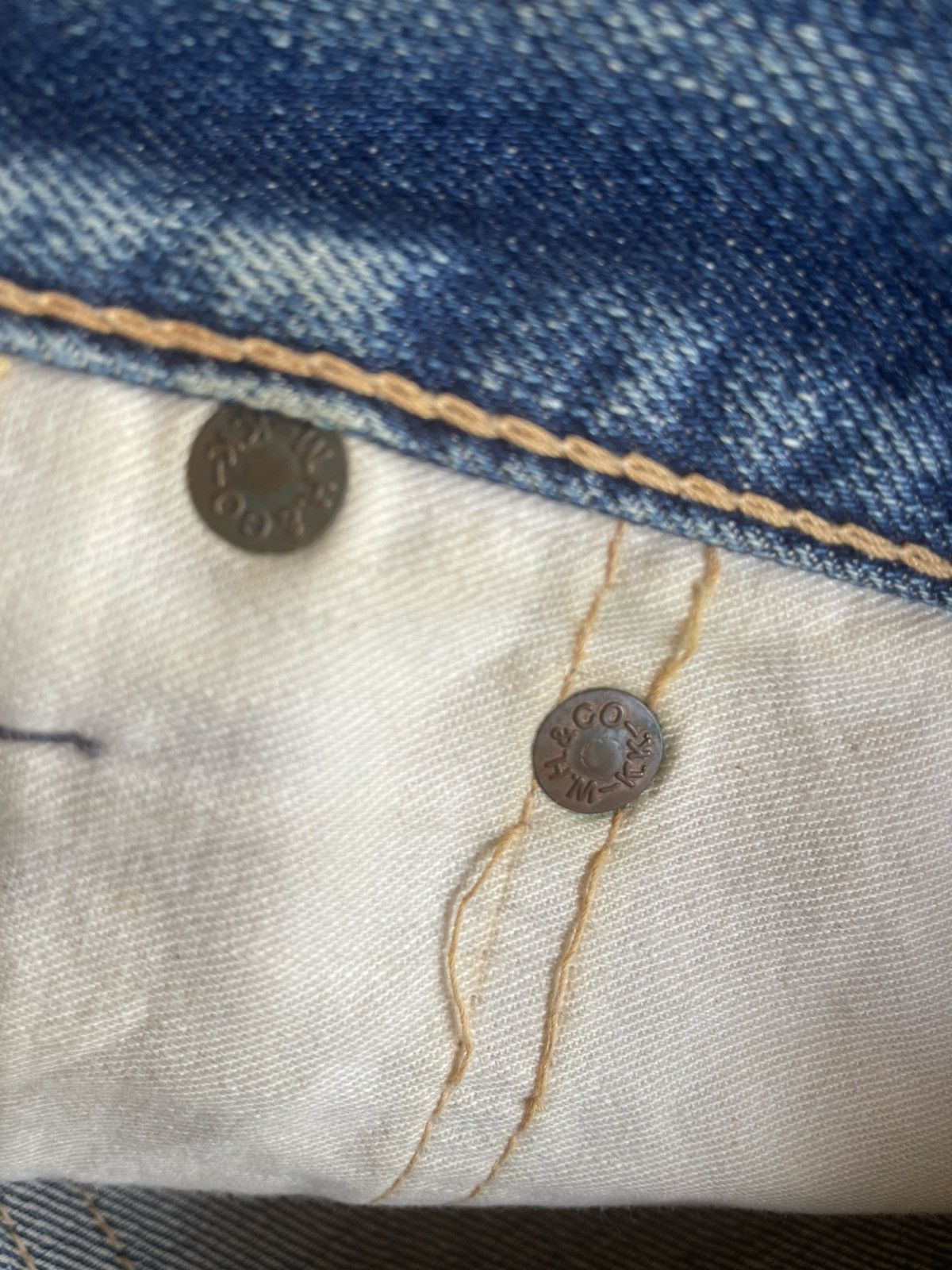 Warehouse & Co. Vintage Japanese Distressed Warehouse Denim Jeans Faded Wash Size US 32 / EU 48 - 15 Thumbnail