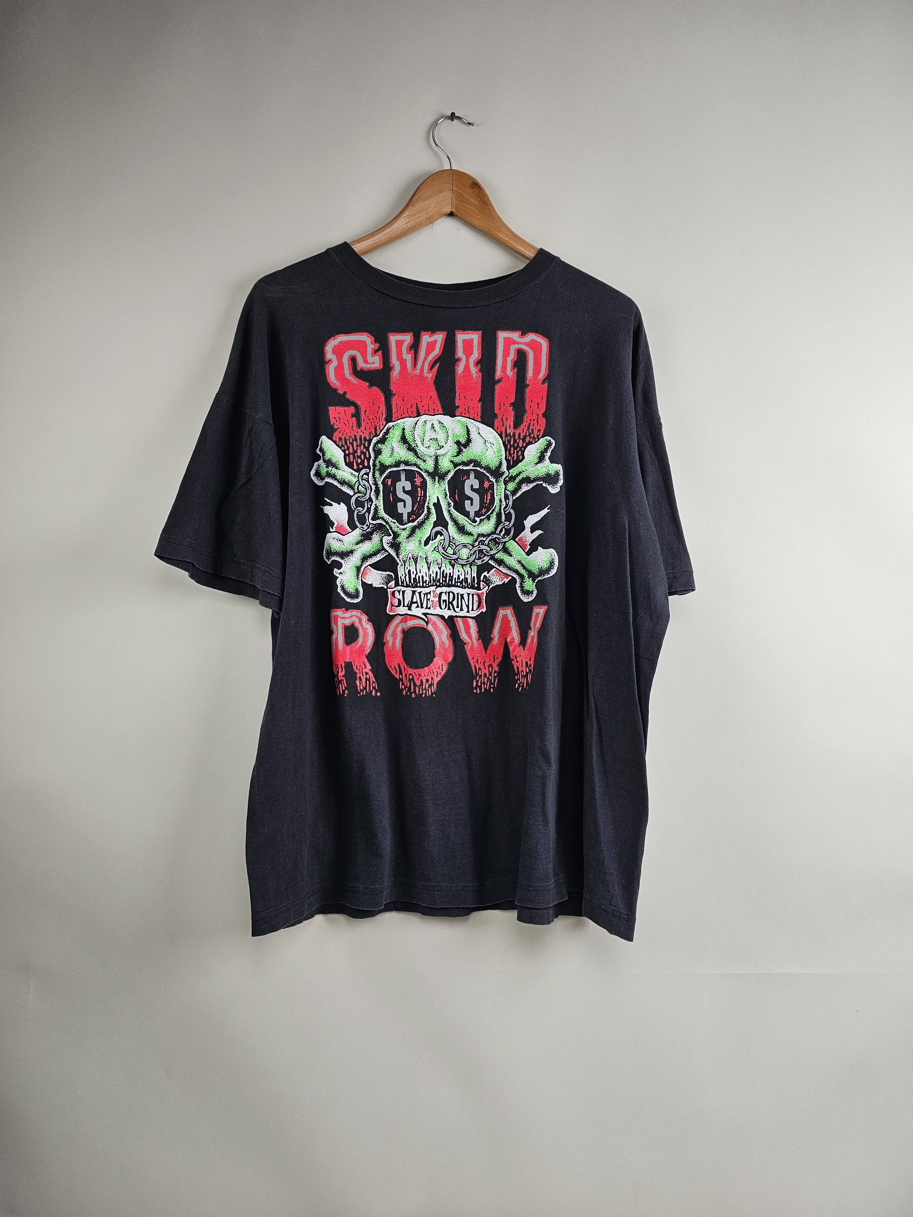 image of Band Tees x Rock Tees 90's Skid Row Slave To The Grind XL 24" 29" in Black, Men's