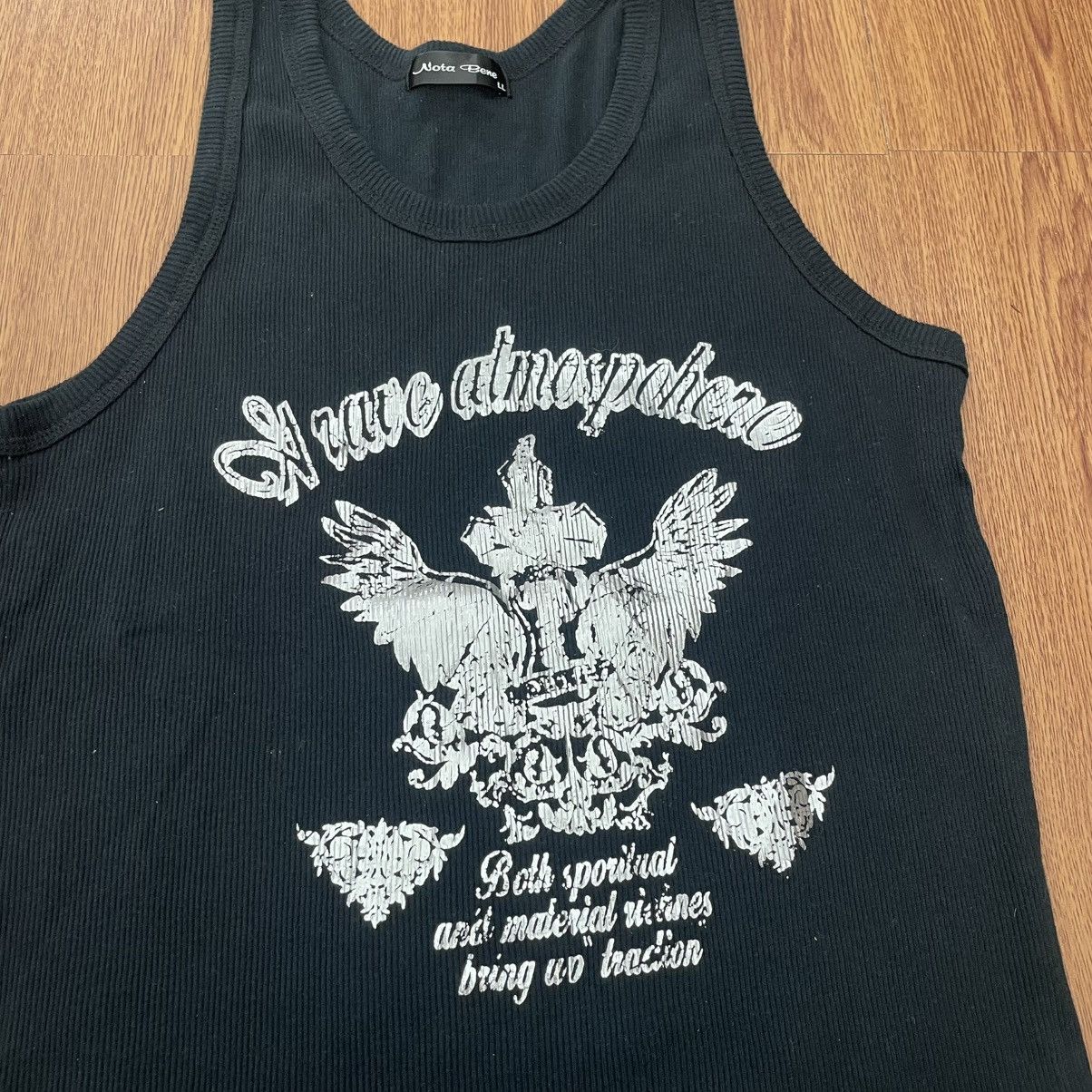 If Six Was Nine × Japanese Brand × Le Grande Bleu (L.G.B.) Nota bene black eagle ifsxiwasnine styled tanktop Size US L / EU 52-54 / 3 - 2 Thumbnail