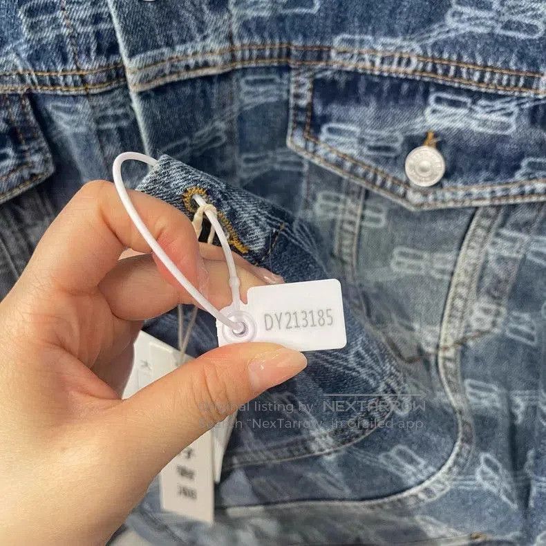 Balenciaga Balenciaga Double B Logo Denim Jacket. Size US XS / EU 42 / 0 - 5 Thumbnail
