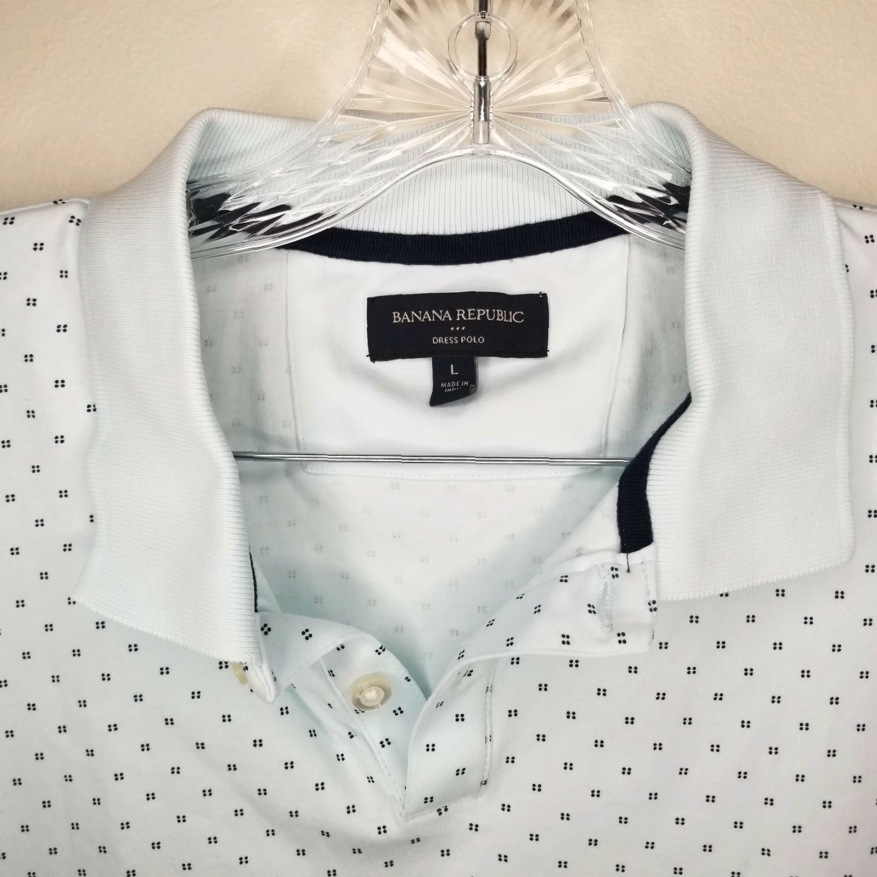 Banana Republic Banana Republic Polo Shirt Men L Short Sleeve Light Blue Size L Regular Blue Men Mens Polo Shirt Size US L / EU 52-54 / 3 - 3 Thumbnail