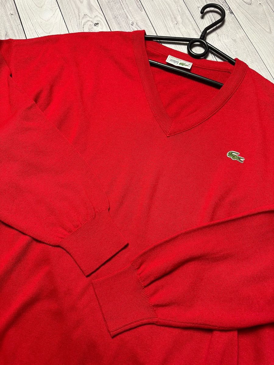 Lacoste × Vintage Lacoste vintage V-neck knitted sweater Size XXL Size US XXL / EU 58 / 5 - 4 Thumbnail