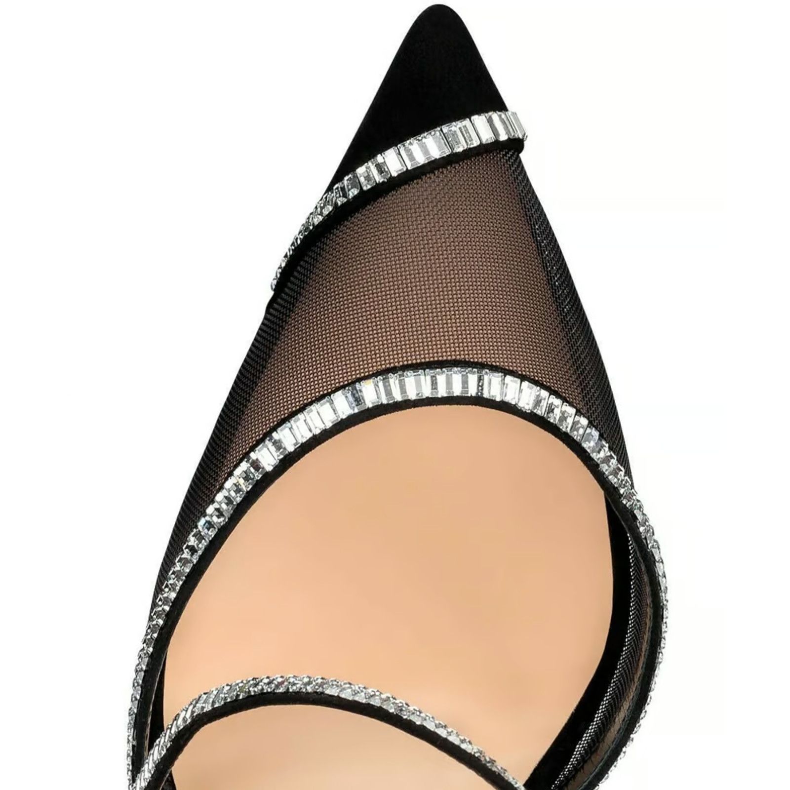 Christian Louboutin Chiara Diams 100 Black Silver Crystal Strap Heel Pump 39 Size US 9 / IT 39 - 9 Thumbnail