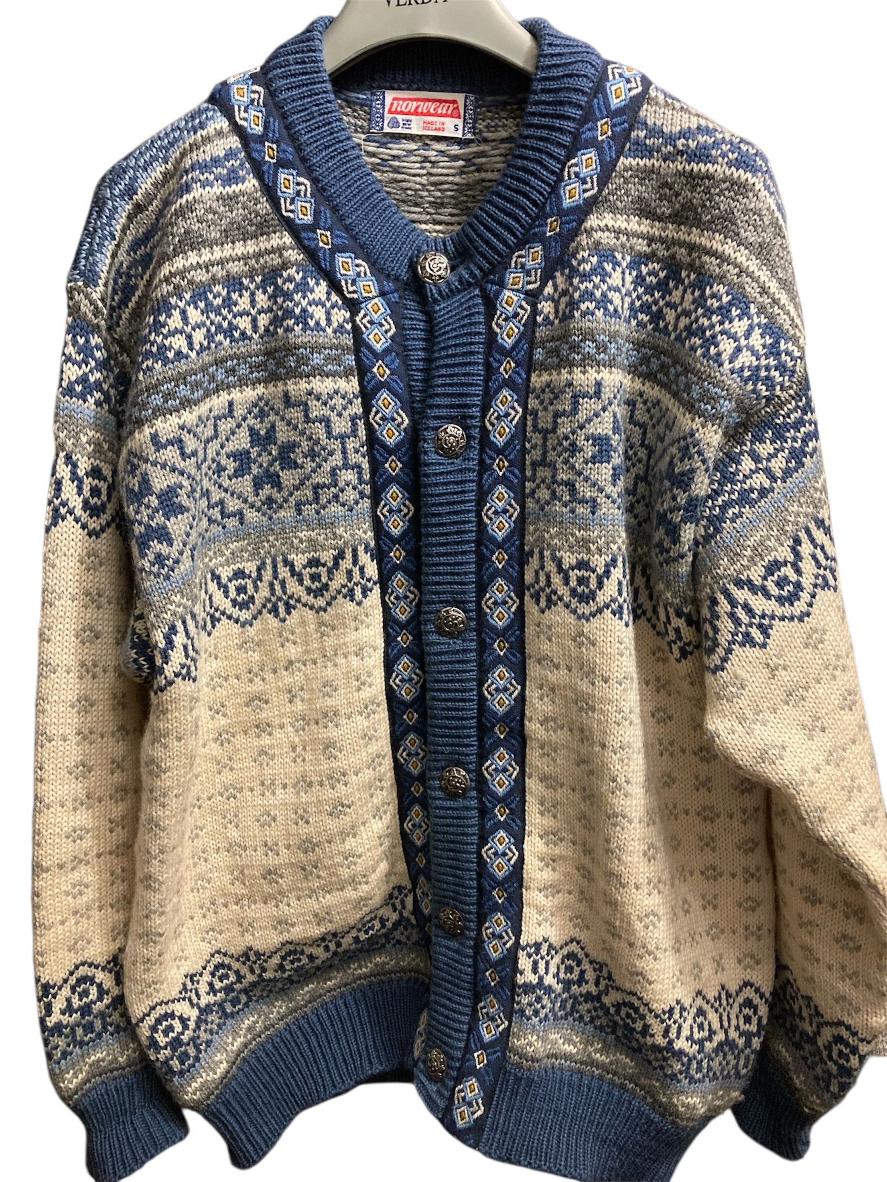 Dale Of Norway Vintage Cardigan 100% Pure Wool Knitted Icelandic Woolen Size M / US 6-8 / IT 42-44 - 3 Thumbnail
