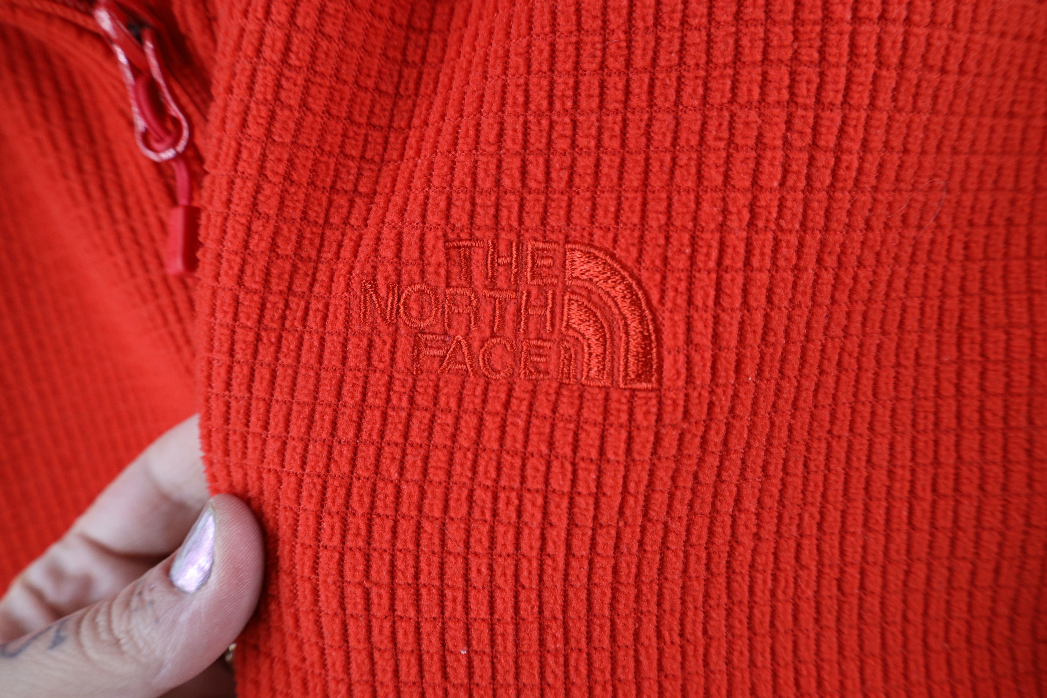 The North Face × Vintage Vintage The North Face Textured Half Zip Sweater Orange Size US XL / EU 56 / 4 - 4 Thumbnail