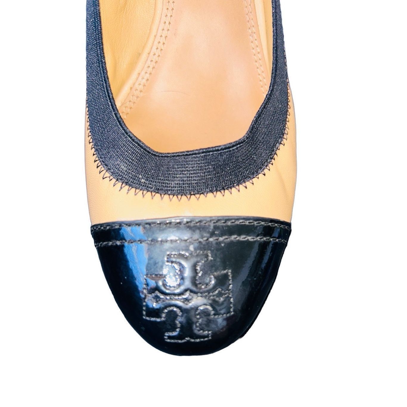 Tory Burch TORY BURCH Women's Tan Black Leather Block Heel Pump Shoes 1 Size US 10 / IT 40 - 6 Thumbnail