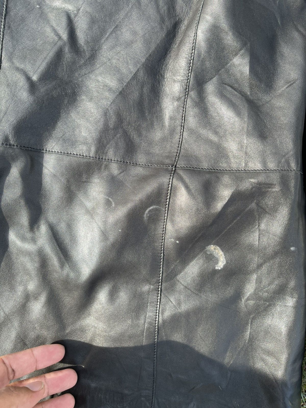 Giorgio Armani Vintage Giorgio Armani Leather Jacket Size US L / EU 52-54 / 3 - 9 Thumbnail