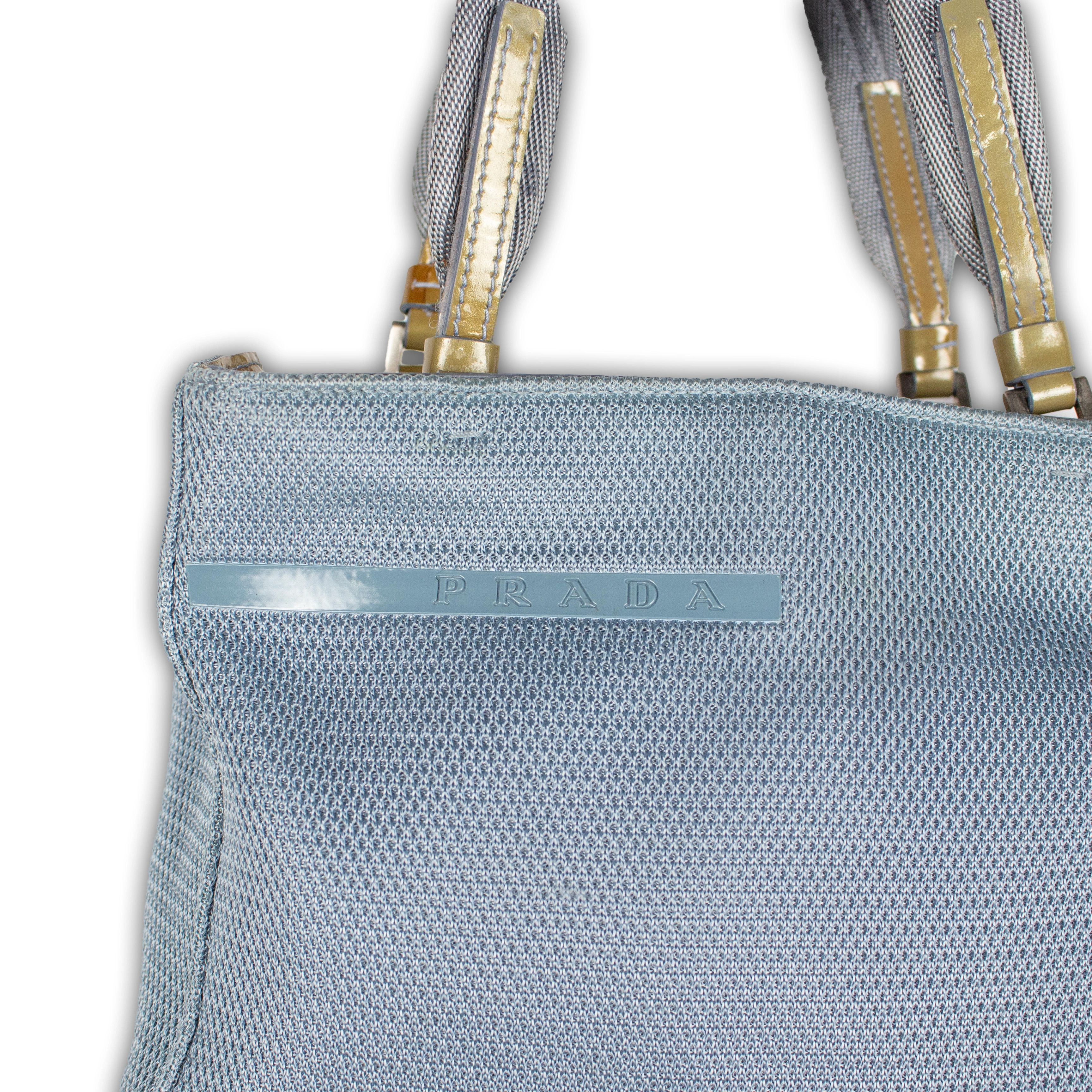 Prada Prada Vintage Baby Blue Nylon/Mesh Handbag Size ONE SIZE - 2 Thumbnail