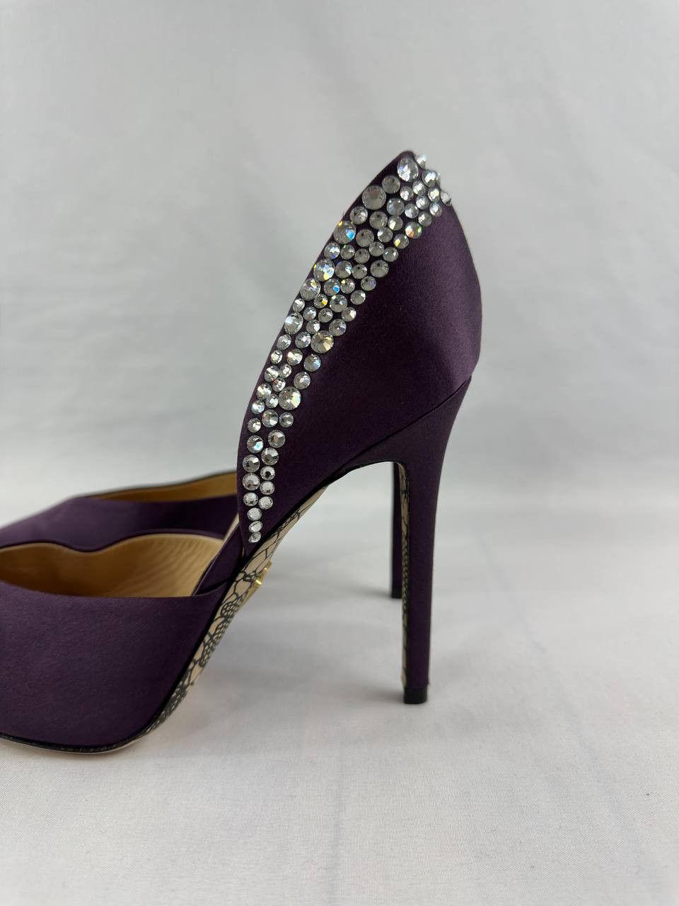 Paciotti Cesare Paciotti Silk Purple Pump Heels Size US 11.5 / IT 41.5 - 7 Thumbnail