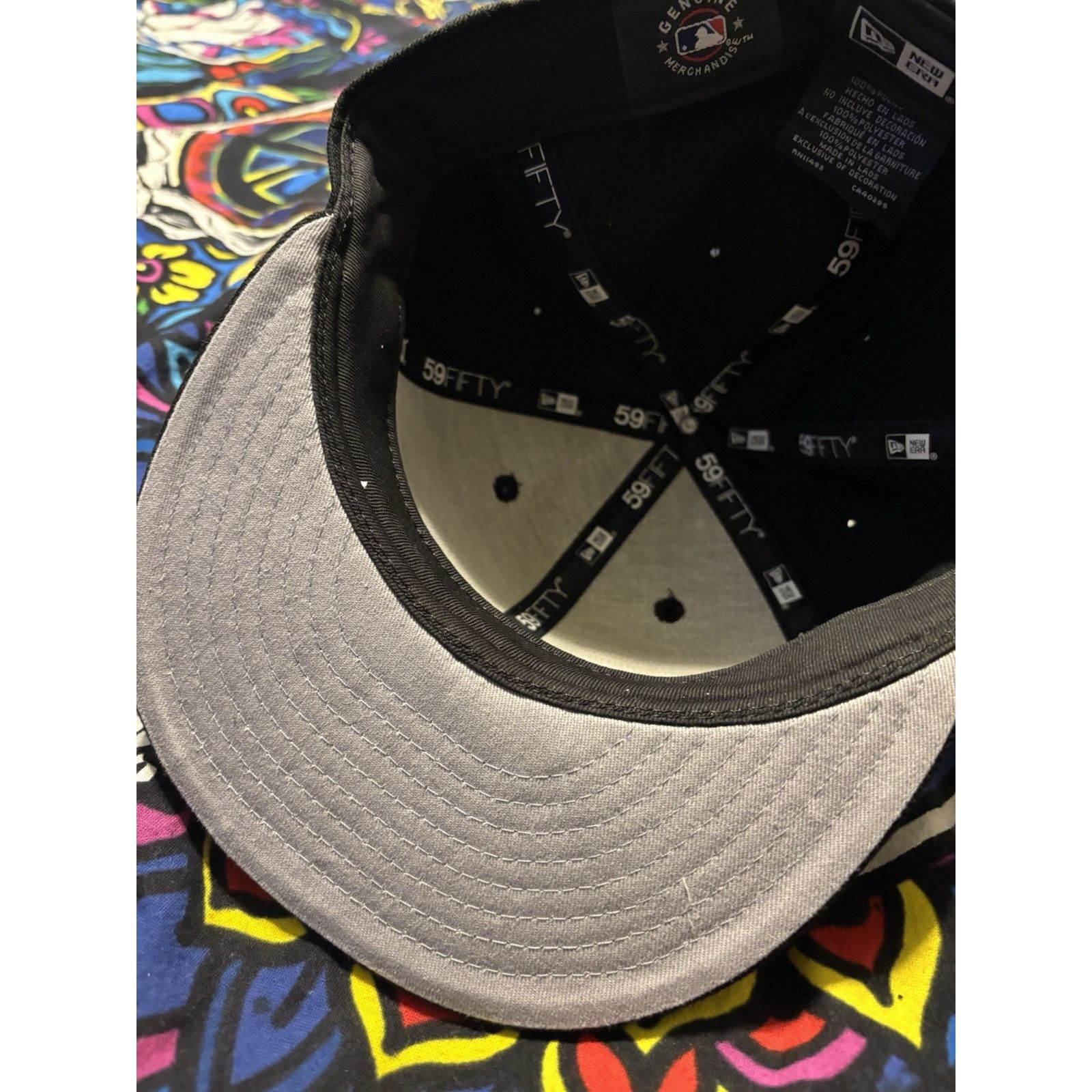 New Era MLB Los Angeles Dodgers Hat New Era 7 3/8 Flex Fit Black Size ONE SIZE - 4 Thumbnail