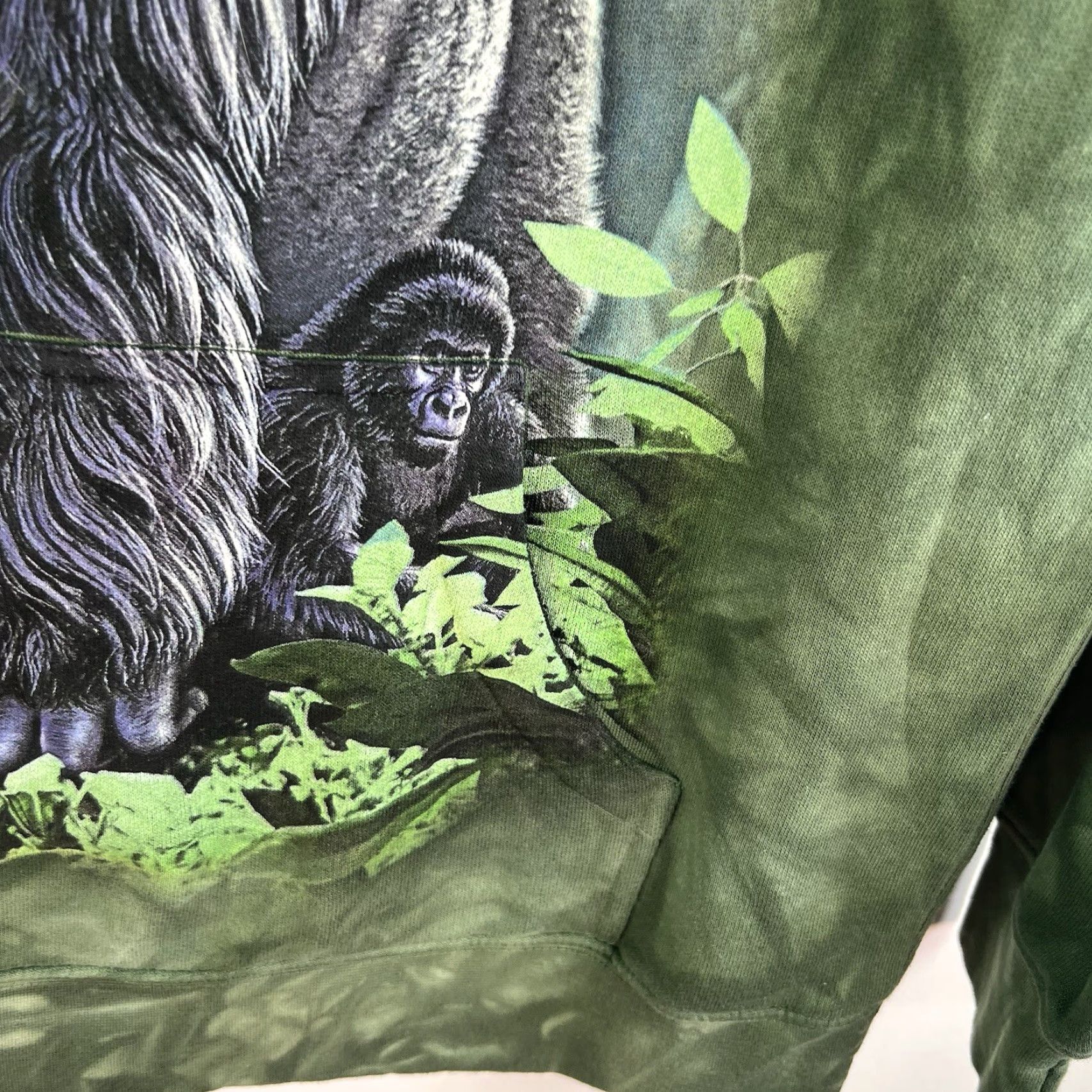 The Mountain The Mountain Tie-Dye Gorilla Hooded Sweatshirt Adult Size S /M Green Size US S / EU 44-46 / 1 - 3 Thumbnail