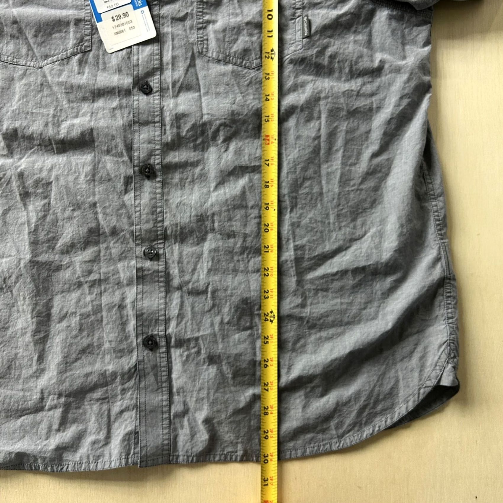 Vintage Columbia Shirt Mens 2XL Gray Solid Short Sleeve Button-Up Golden Valley Outdoor Mens 2XL Gray Solid Short Sleeve Button-Up Columbia Shirt Size US XXL / EU 58 / 5 - 6 Thumbnail
