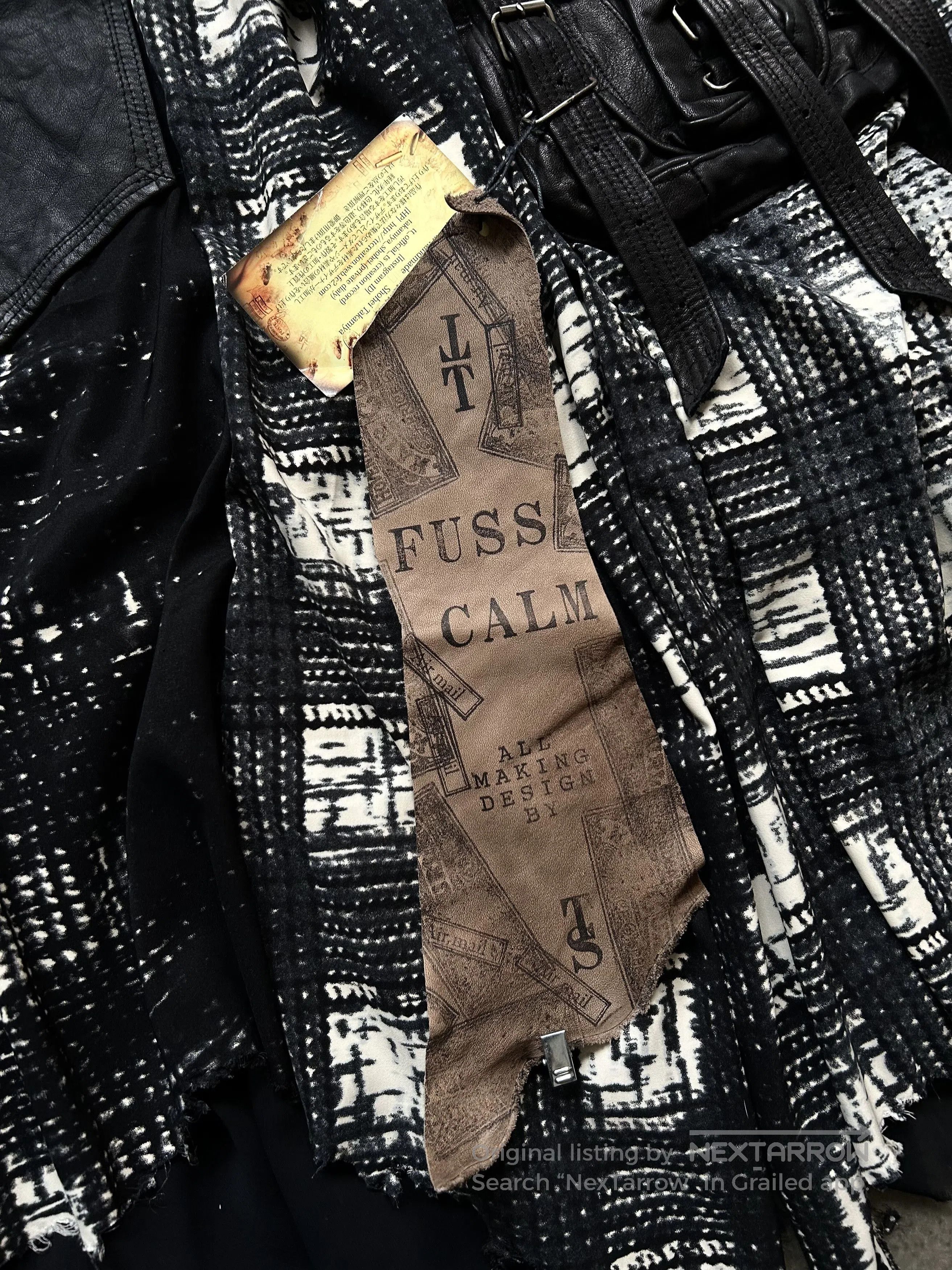 Japanese Brand stylish patchwork long coat by TT. Size US L / EU 52-54 / 3 - 9 Thumbnail