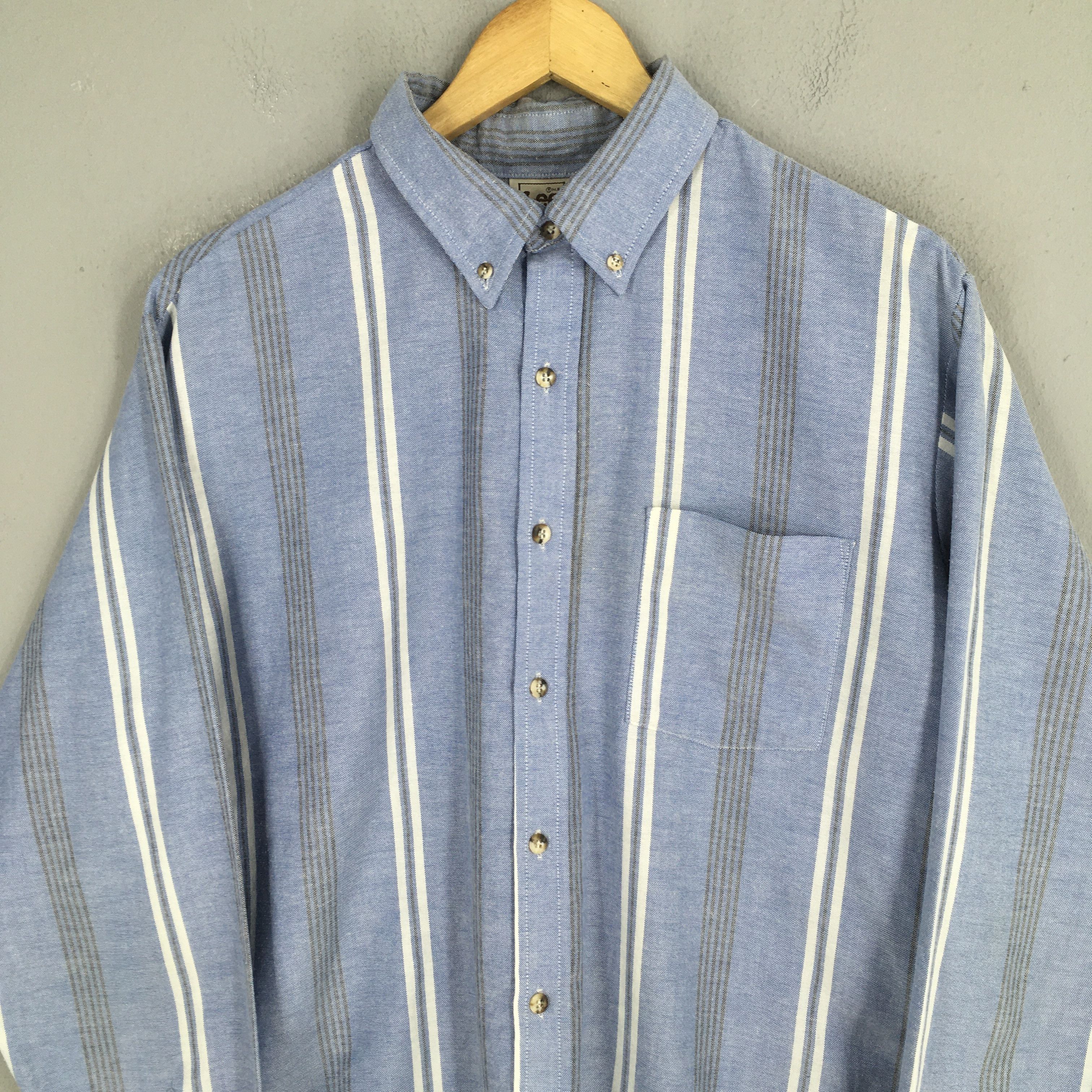 Lee Vintage 1990s Lee Made In Usa Vertical Striped Size US L / EU 52-54 / 3 - 2 Thumbnail