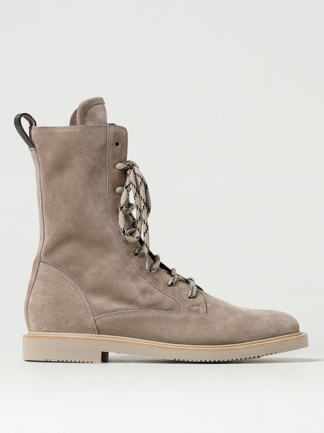 image of Brunello Cucinelli Flat Ankle Boots Woman Beige, Women's (Size 11)
