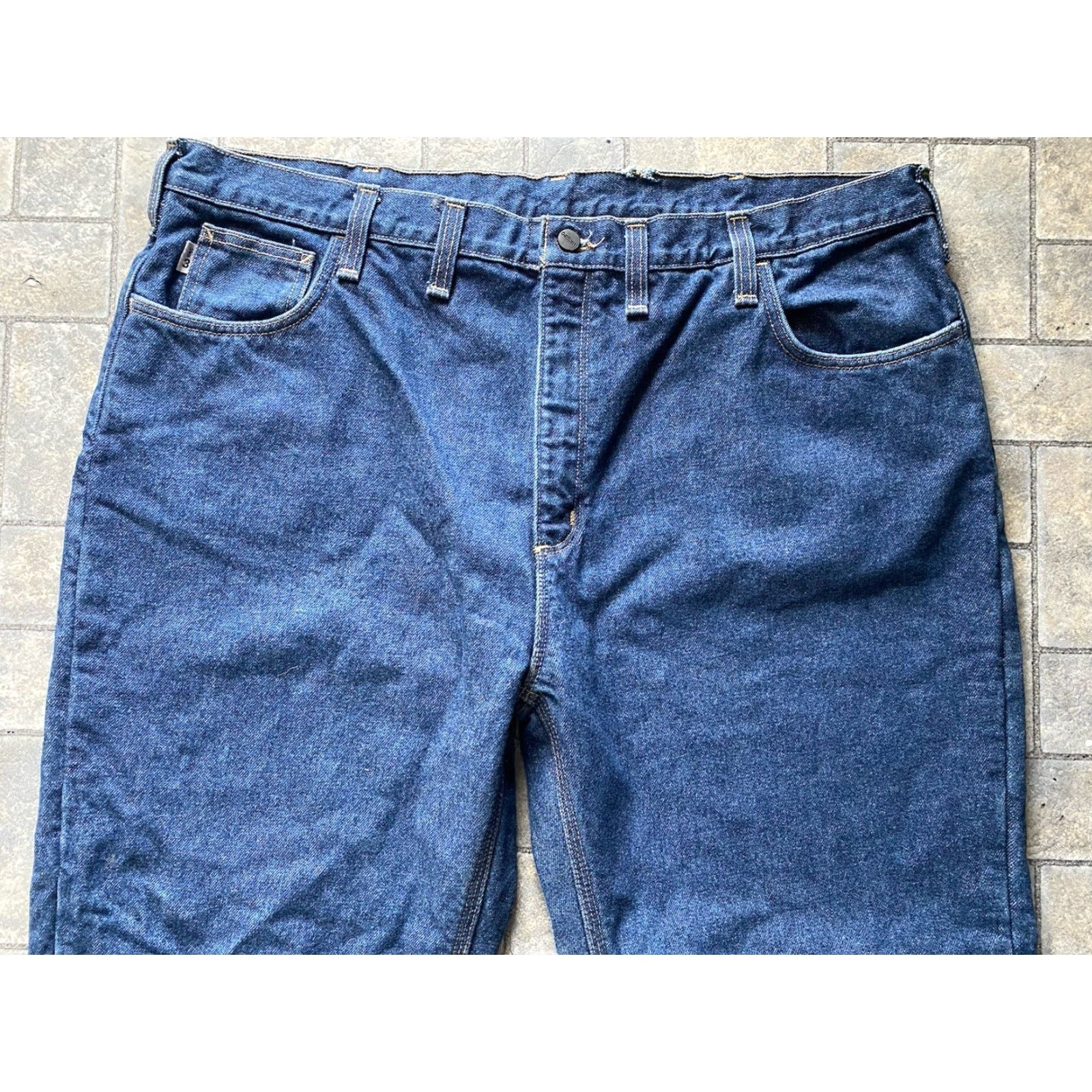 Carhartt VINTAGE? No. But item is NWT Carhartt 100160 451 FR Pants Jeans 3 HRC Men’s 46x30 Blue Flame Resistant Size US 30 / EU 46 - 7 Thumbnail