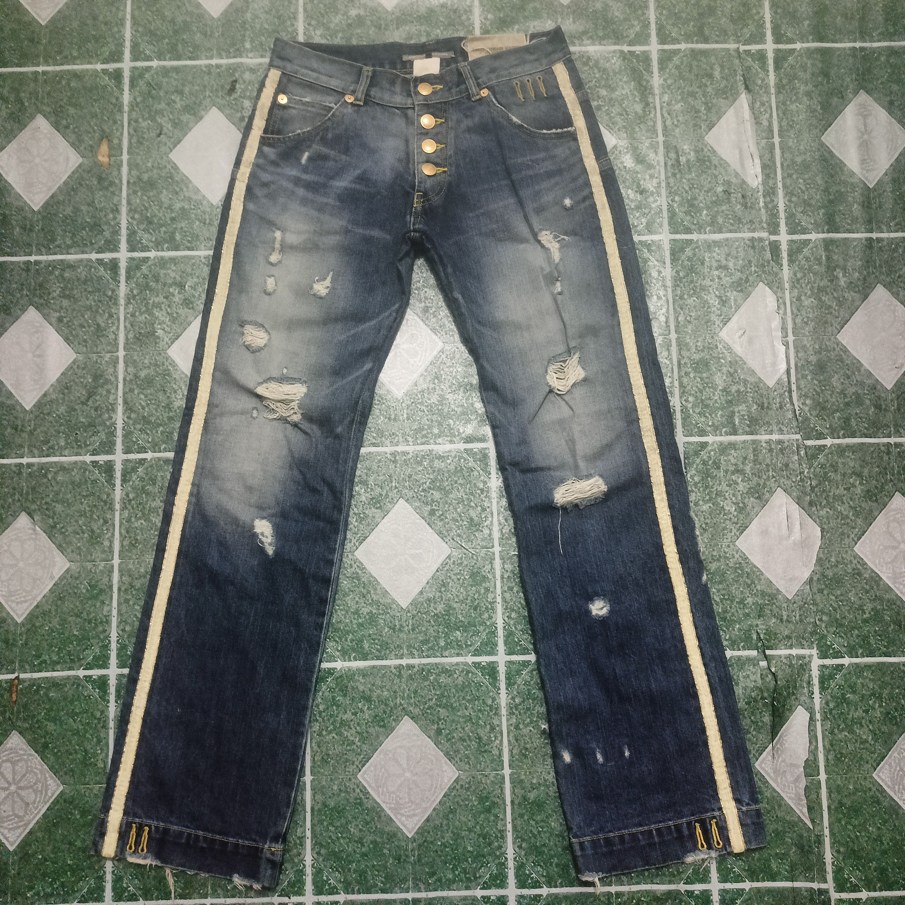 Who Decides War Japanese Double Standard Clothing Distressed Denim Jeans Size US 32 / EU 48 - 1 Thumbnail