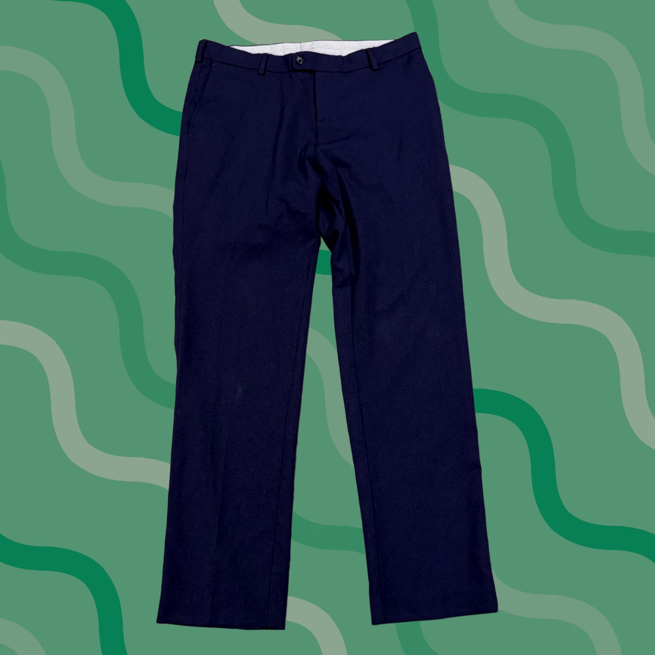 Peter Millar Peter Millar Crown Sport Khakis Pants Mens 34x32 Blue Polyester Golf Performance Pockets Straight 34 32 Regular Vintage: No Size US 34 / EU 50 - 1 Thumbnail