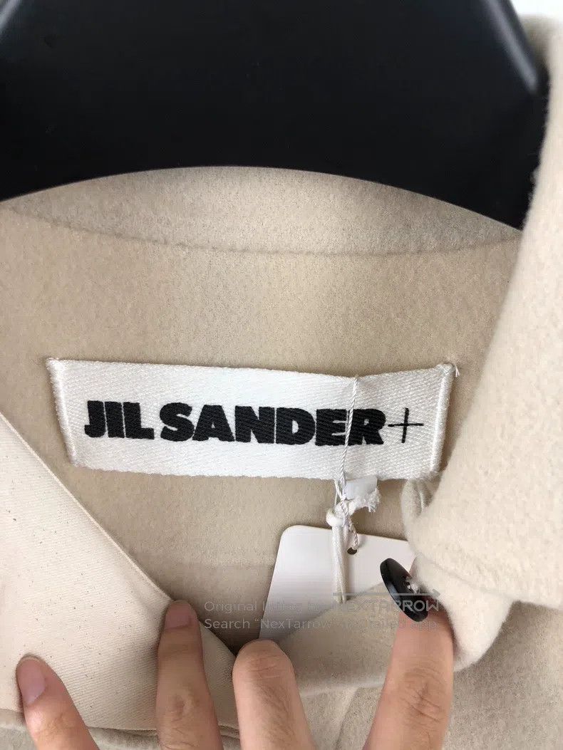 Jil Sander Jil Sander size 38 Khaki Embroidered Logo Wool Coat Size M / US 6-8 / IT 42-44 - 4 Thumbnail