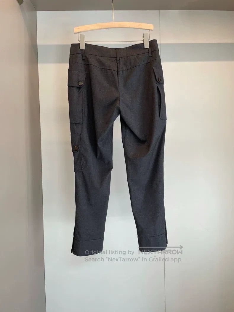 Brunello Cucinelli Brunello Cucinelli Black Gray Wool Casual Long Pants Size 26" / US 2 / IT 38 - 2 Thumbnail