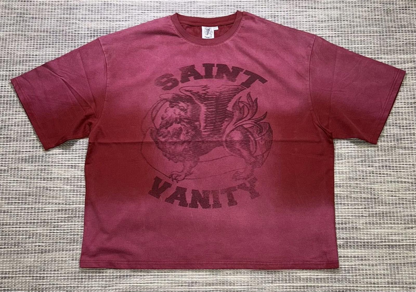 Saint Vanity Saint Vanity Red Dissolve Griffin Tee Size US XXL / EU 58 / 5 - 1 Thumbnail