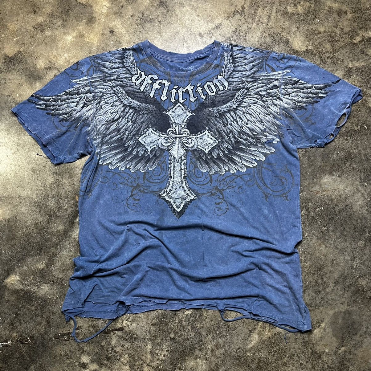 Vintage vintage y2k affliction jesse pinkman style aop tshirt Size US XL / EU 56 / 4 - 1 Thumbnail