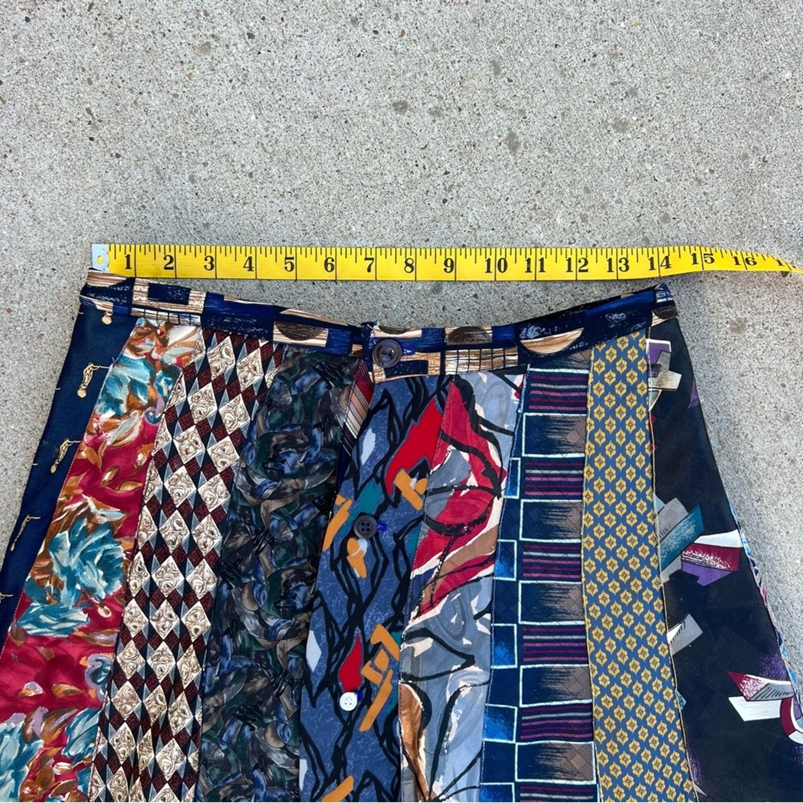 Vintage Custom Upcycled Vintage Necktie Skirt MEDIUM Size 28" / US 6 / IT 42 - 6 Thumbnail