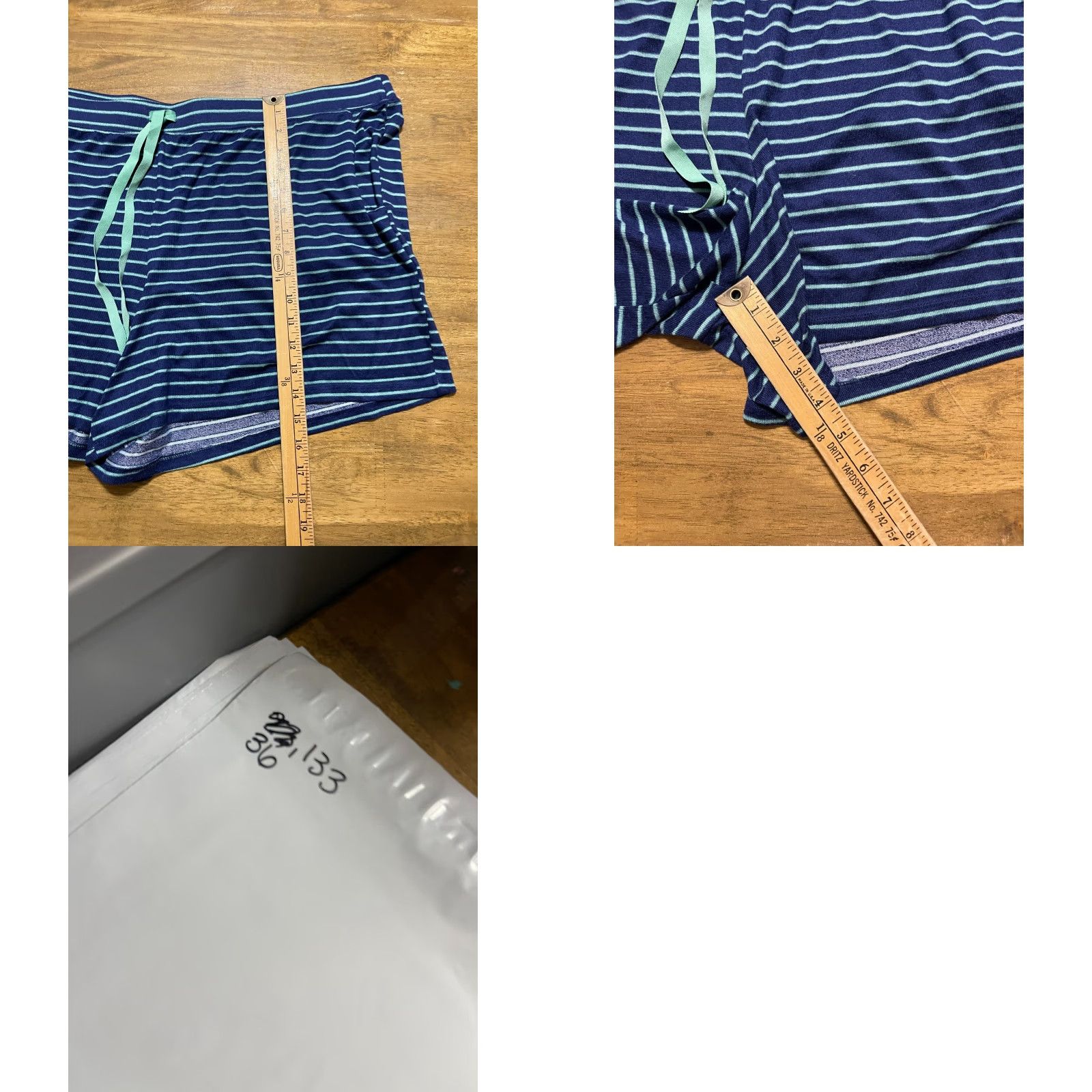 Croft & Barrow Croft & Barrow Shorts Women's Plus 2X Blue Green Tie Waist Sleep Shorts Size 40" / US 18 - 8 Thumbnail