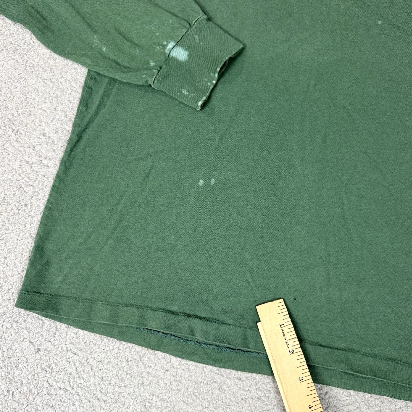 Polo Ralph Lauren Polo Ralph Lauren Shirt Mens Large Green Long Sleeve Pony Logo Distressed White Size US L / EU 52-54 / 3 - 6 Thumbnail