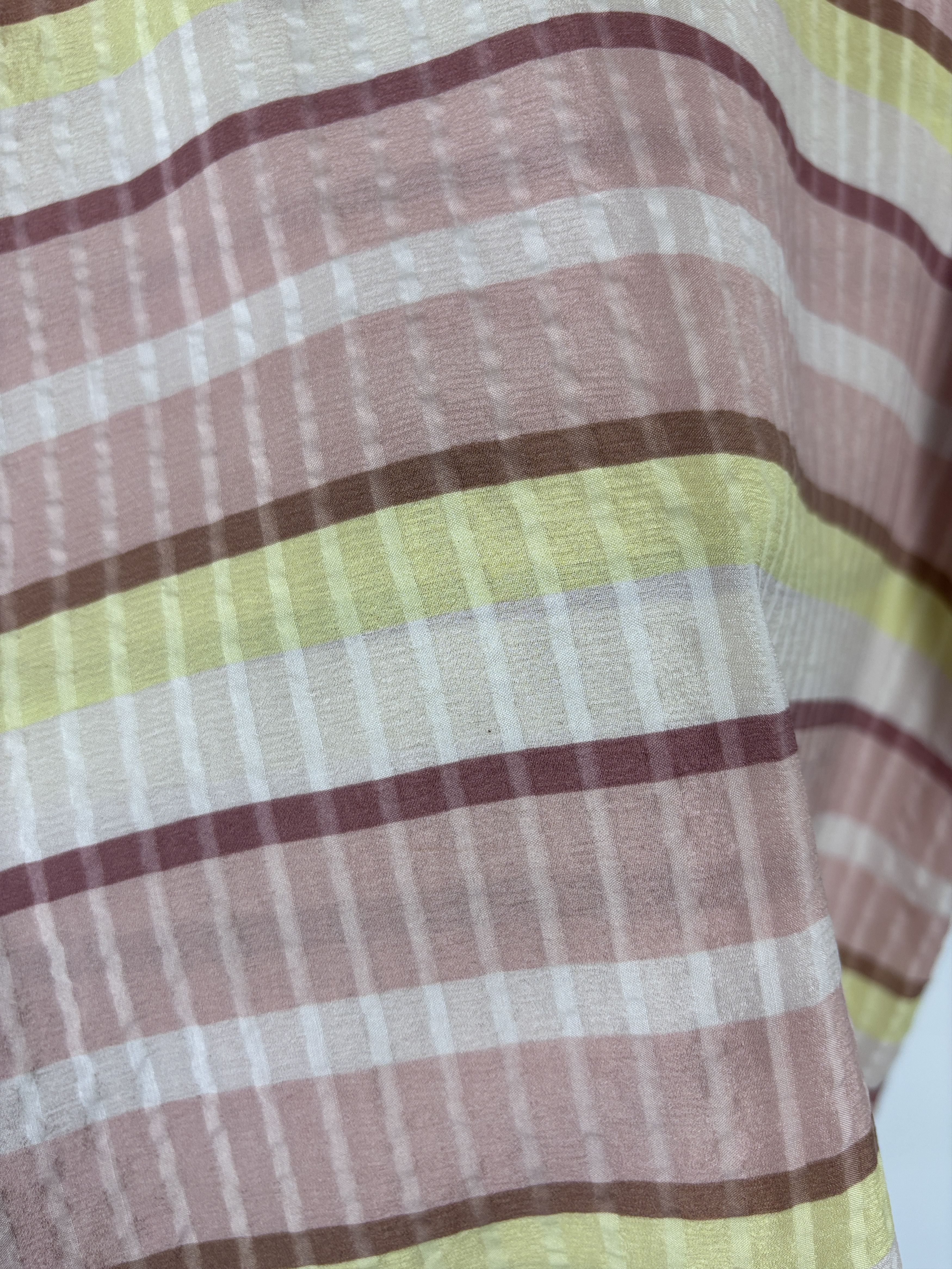 Sezane Sezane Coralie Silk Top Blouse Striped Pink Yellow Size 36 Size S / US 4 / IT 40 - 5 Thumbnail