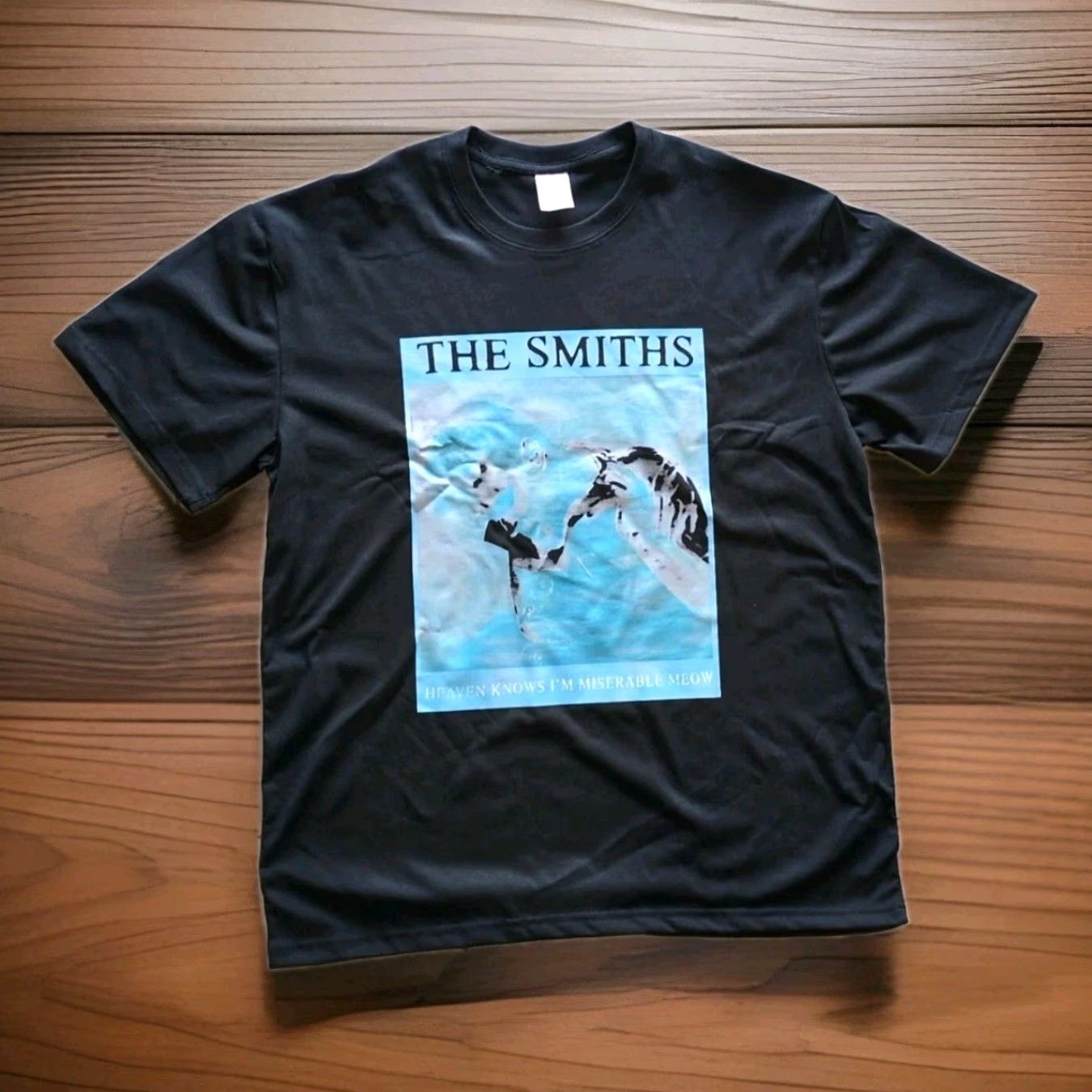 Morrissey THE SMITHS Heaven Knows I'm Miserable Meow T-shirt Unbranded Cat Black L Shirt Unisex Adults Regular Short Sleeve Round Neck Cotton 2020s Size US L / EU 52-54 / 3 - 3 Thumbnail