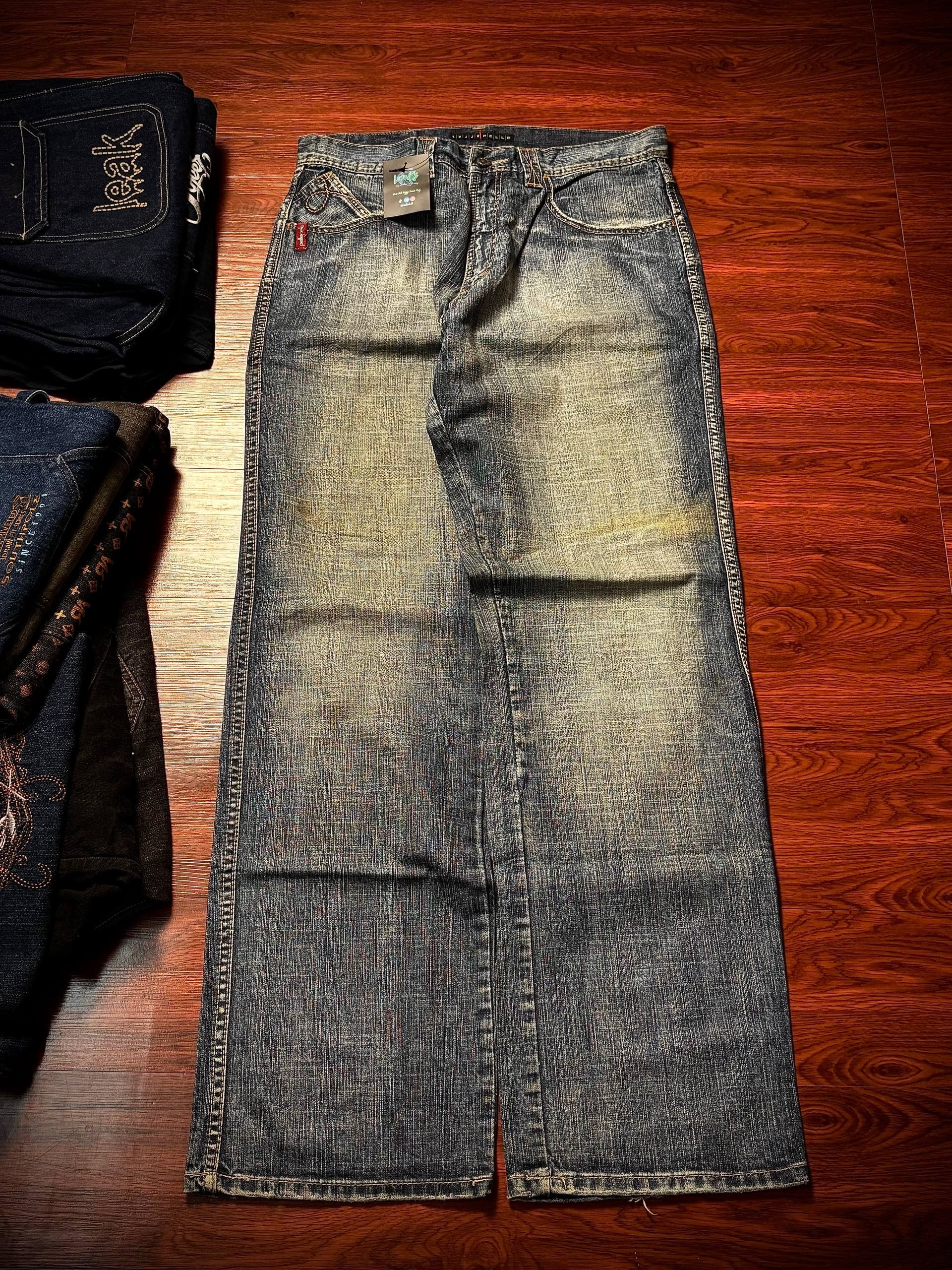 Pelle Pelle Vintage Pelle Pelle Crack Wash Denim Life Liberty & Fashion Size US 32 / EU 48 - 1 Thumbnail