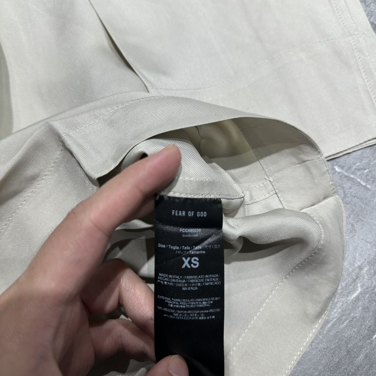 Fear of God Fear of God Luxury Loungewear Silk Longsleeve Shirt - Cement Size US XS / EU 42 / 0 - 5 Thumbnail