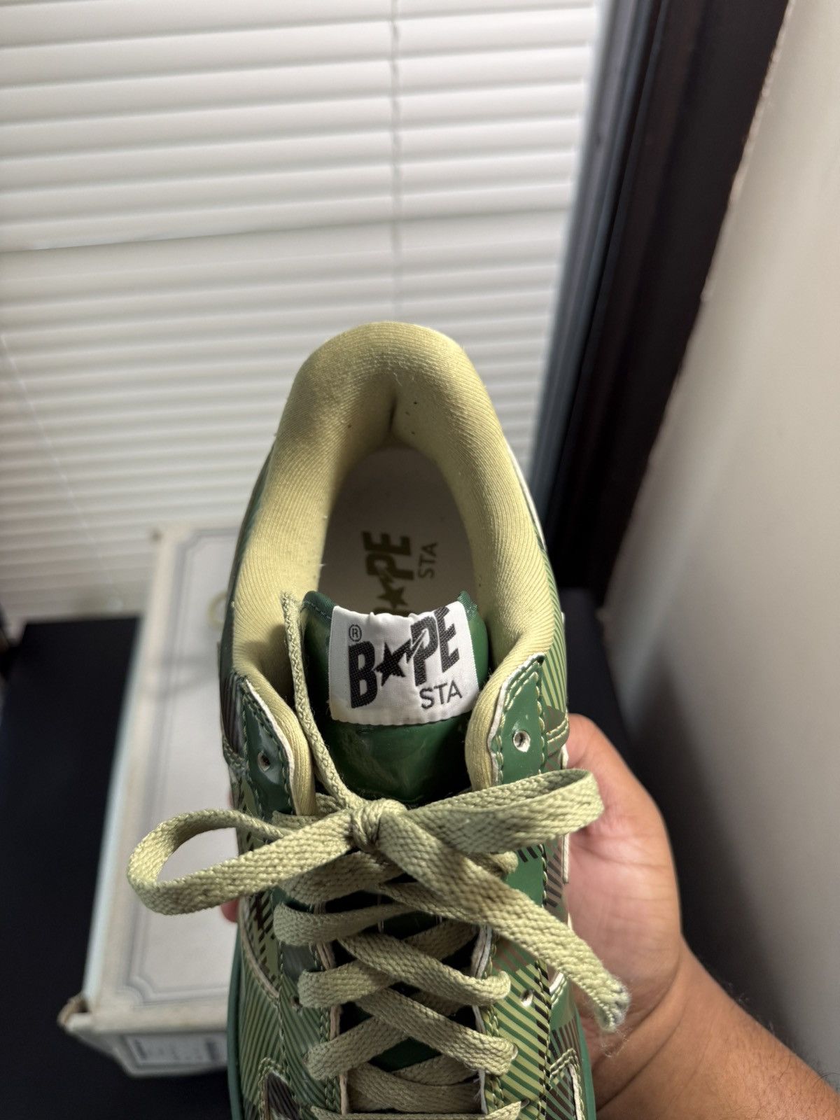 Bape Bapesta Green Check Shoes Size 9 Size US 9 / EU 42 - 10 Thumbnail